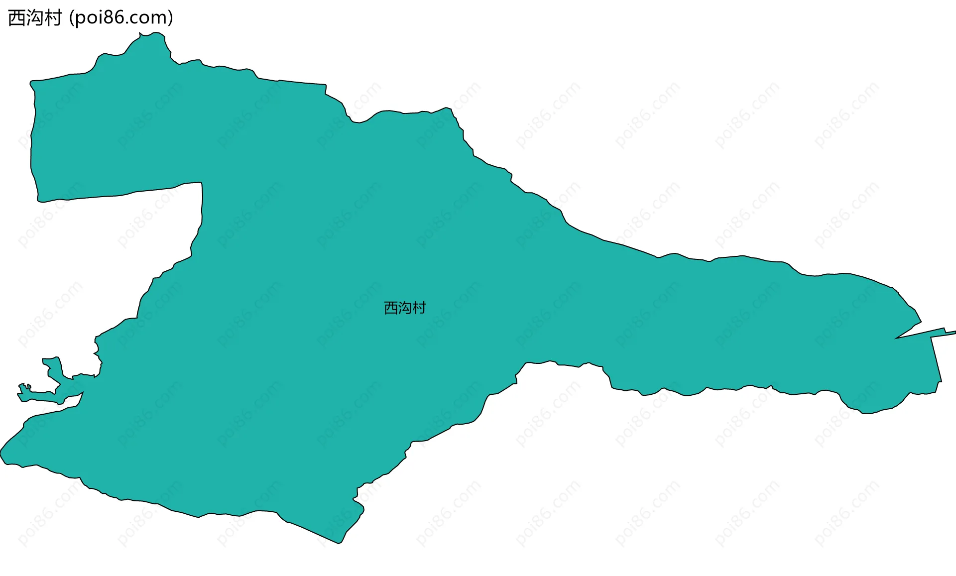 西沟村边界地图