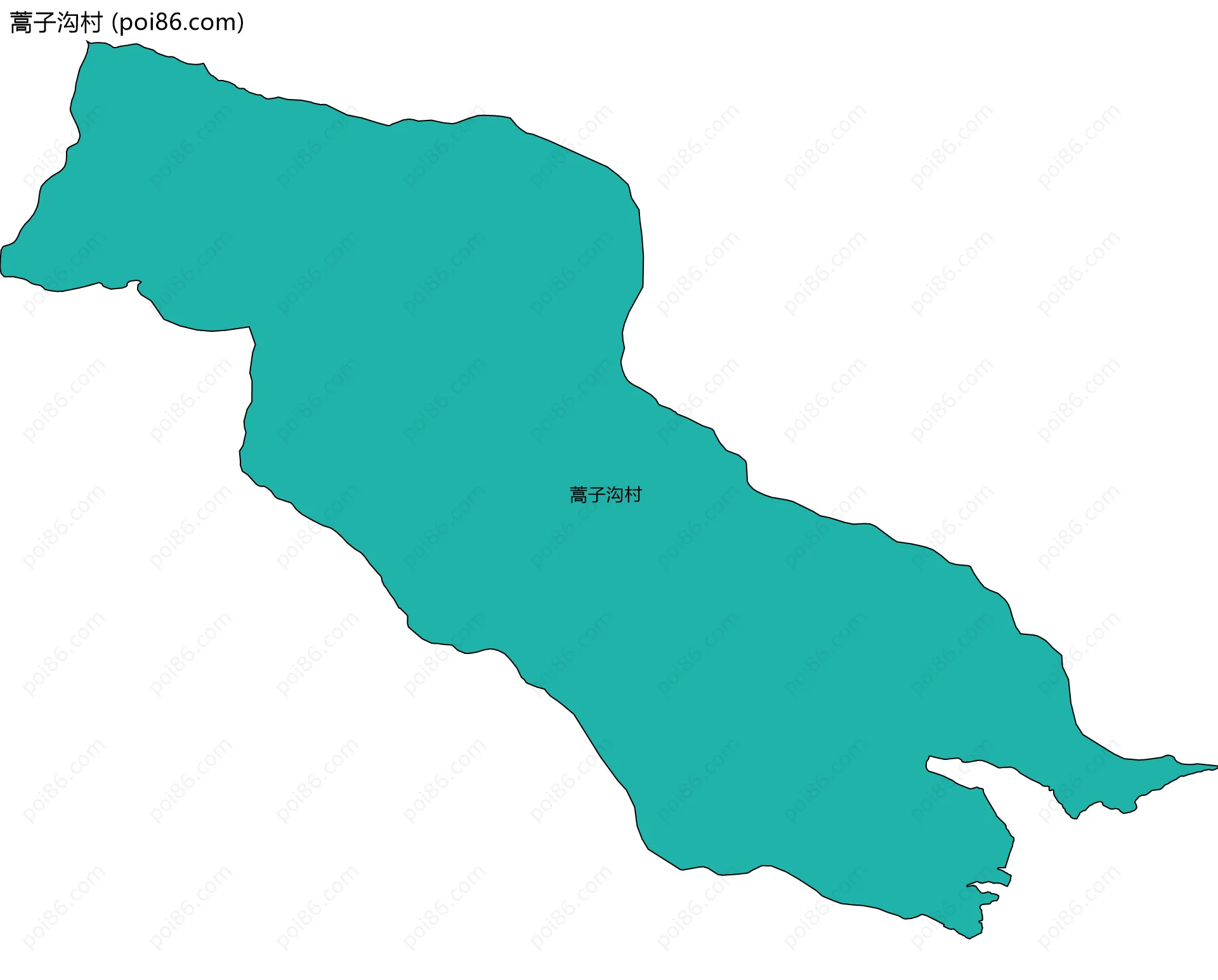 蒿子沟村边界地图