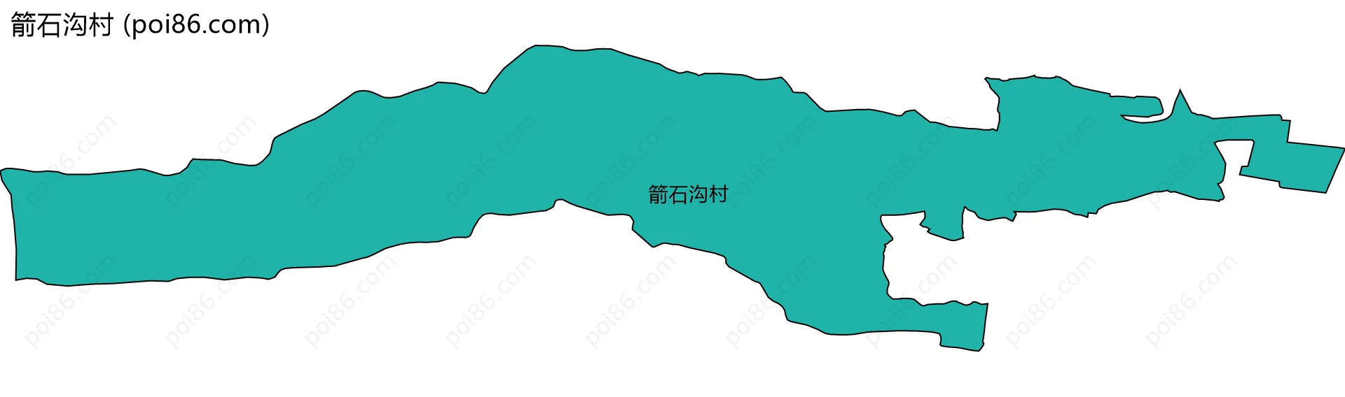 箭石沟村边界地图