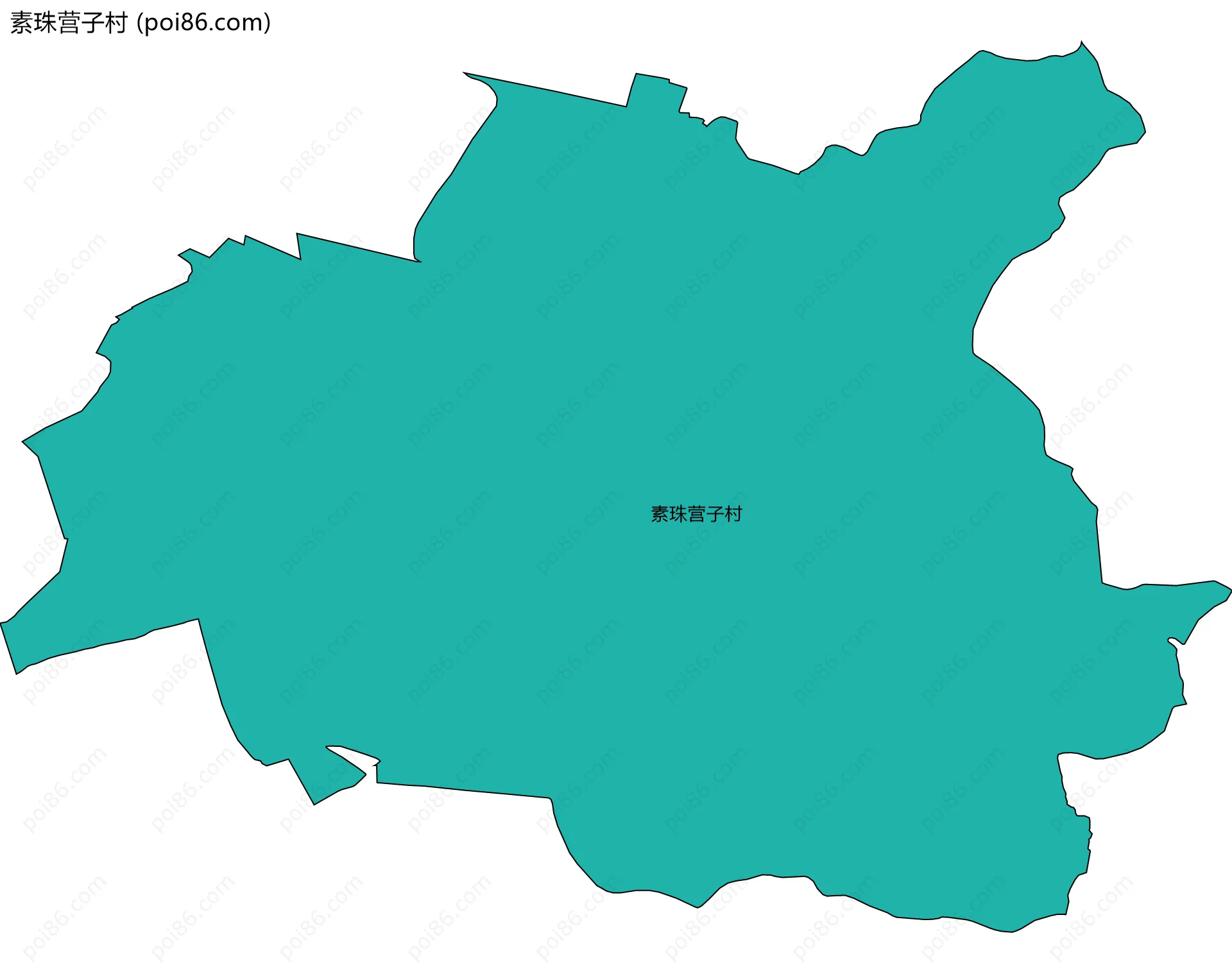 素珠营子村边界地图