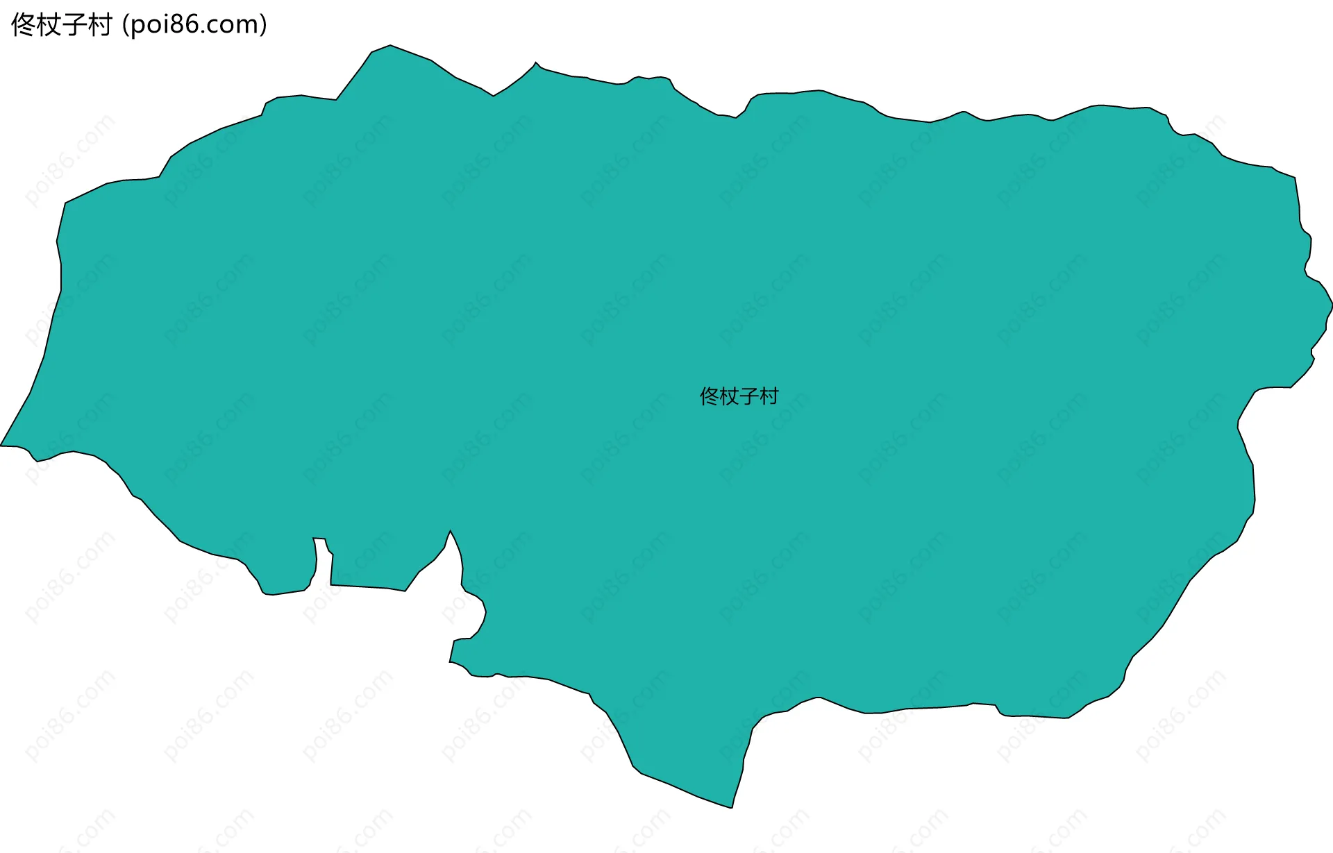 佟杖子村边界地图