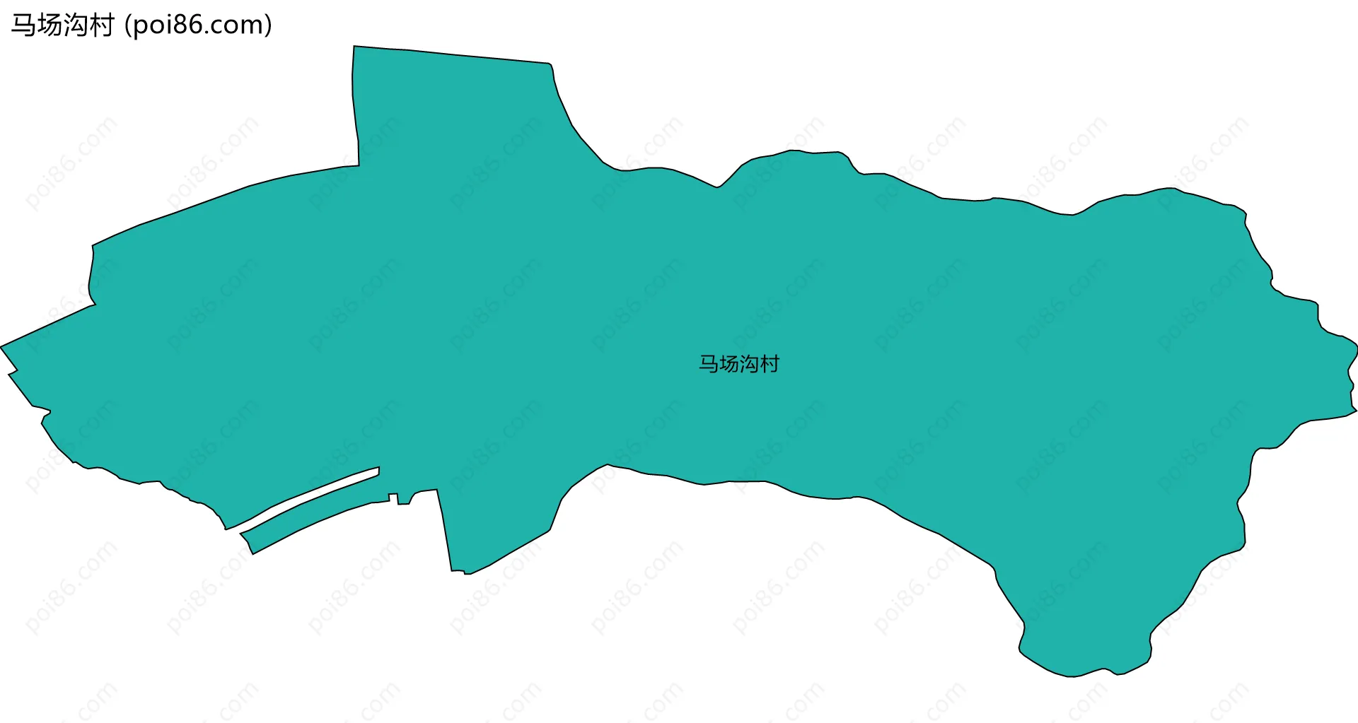 马场沟村边界地图