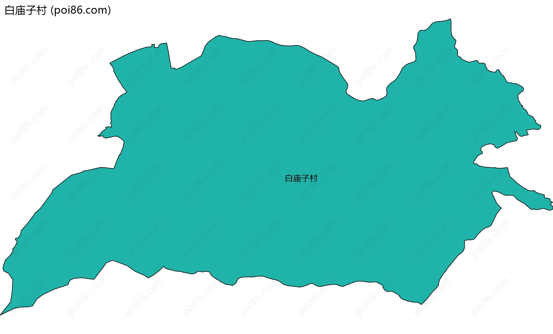 白庙子村边界地图