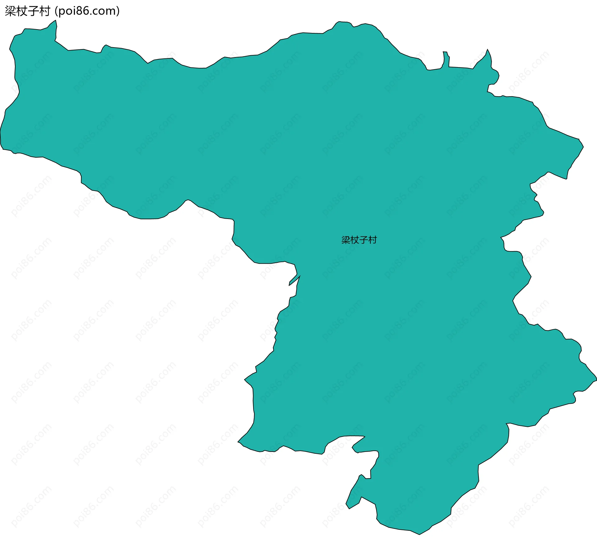 梁杖子村边界地图