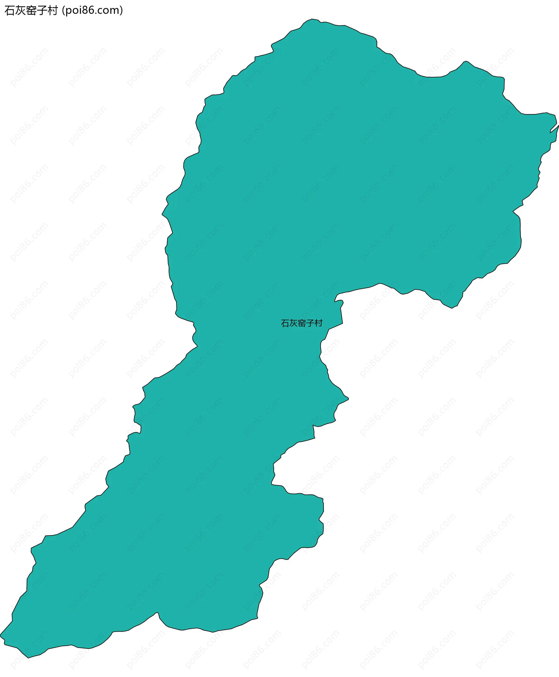 石灰窑子村边界地图