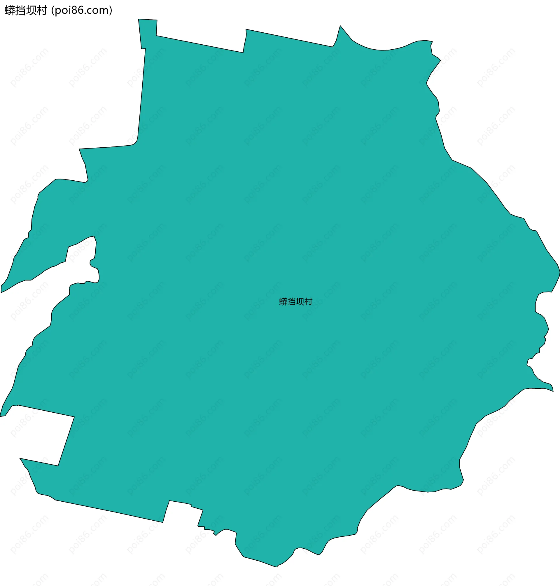 蟒挡坝村边界地图