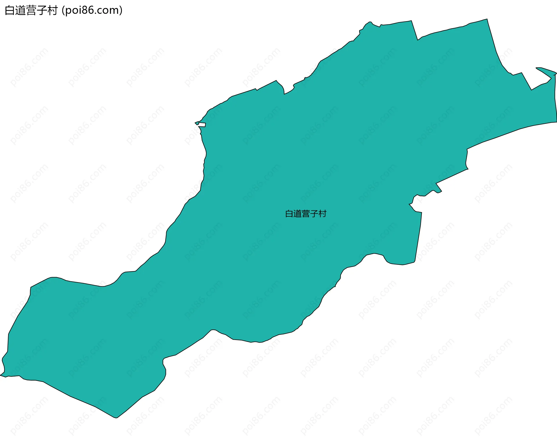 白道营子村边界地图