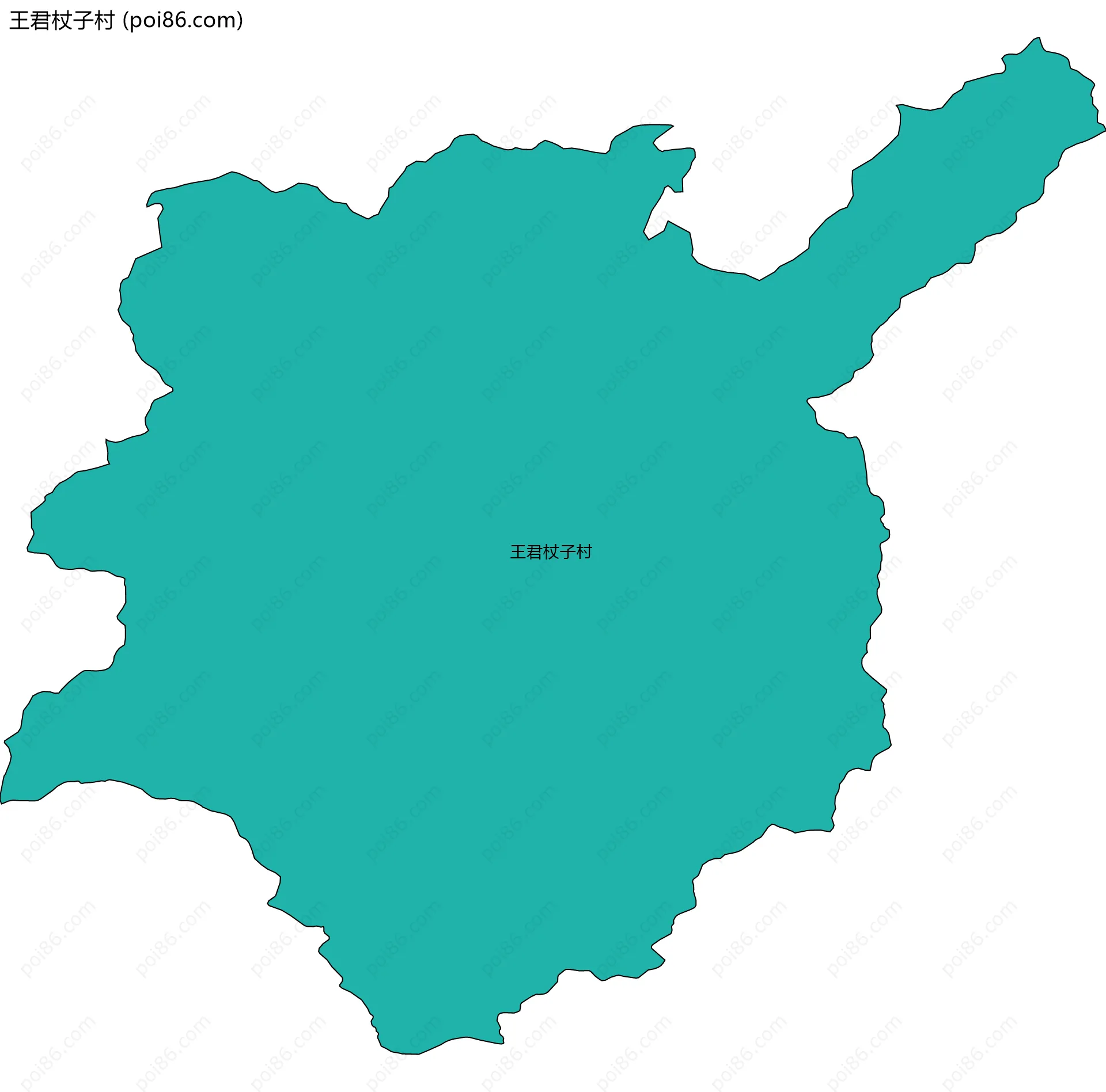 王君杖子村边界地图