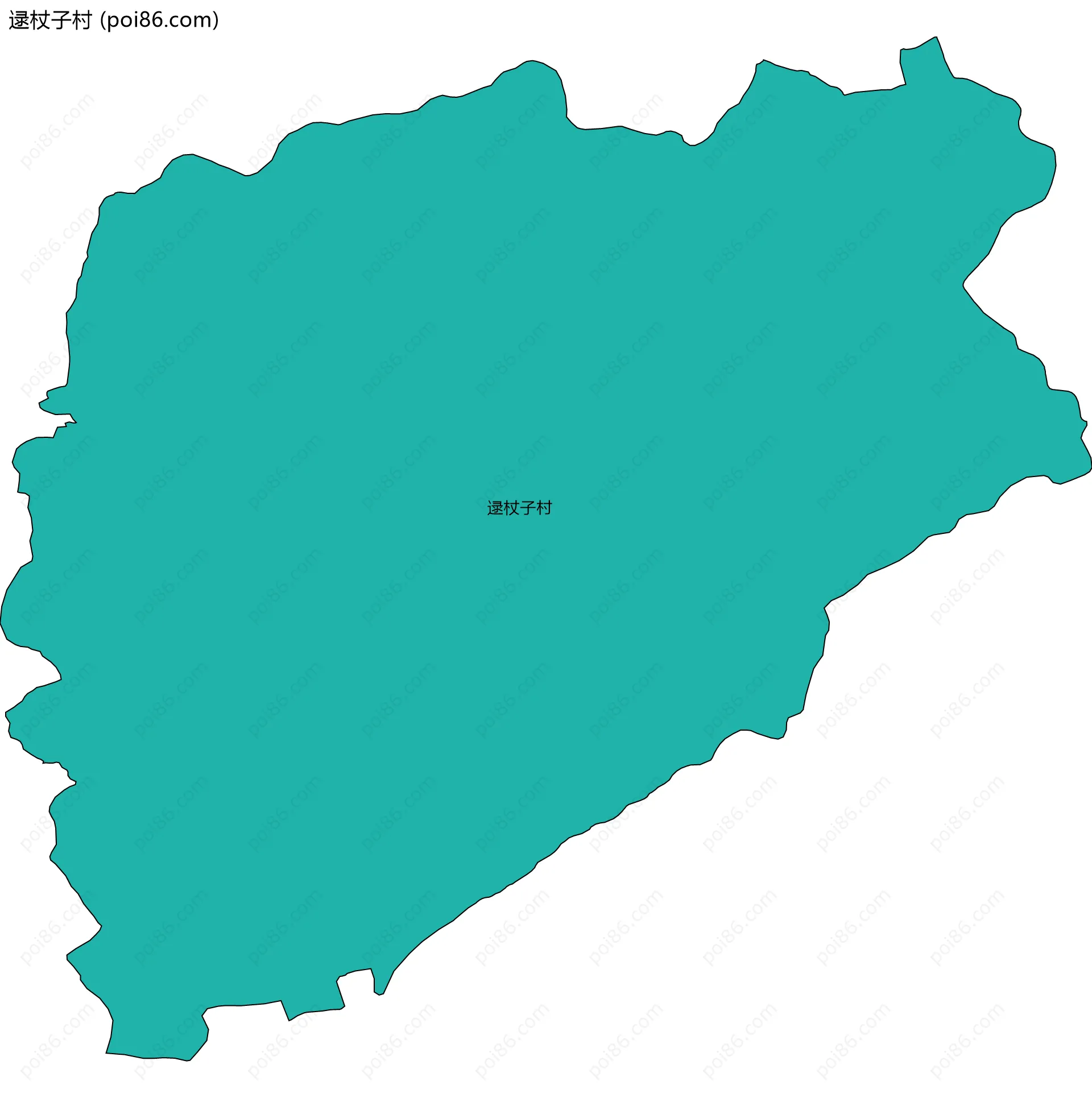 逯杖子村边界地图