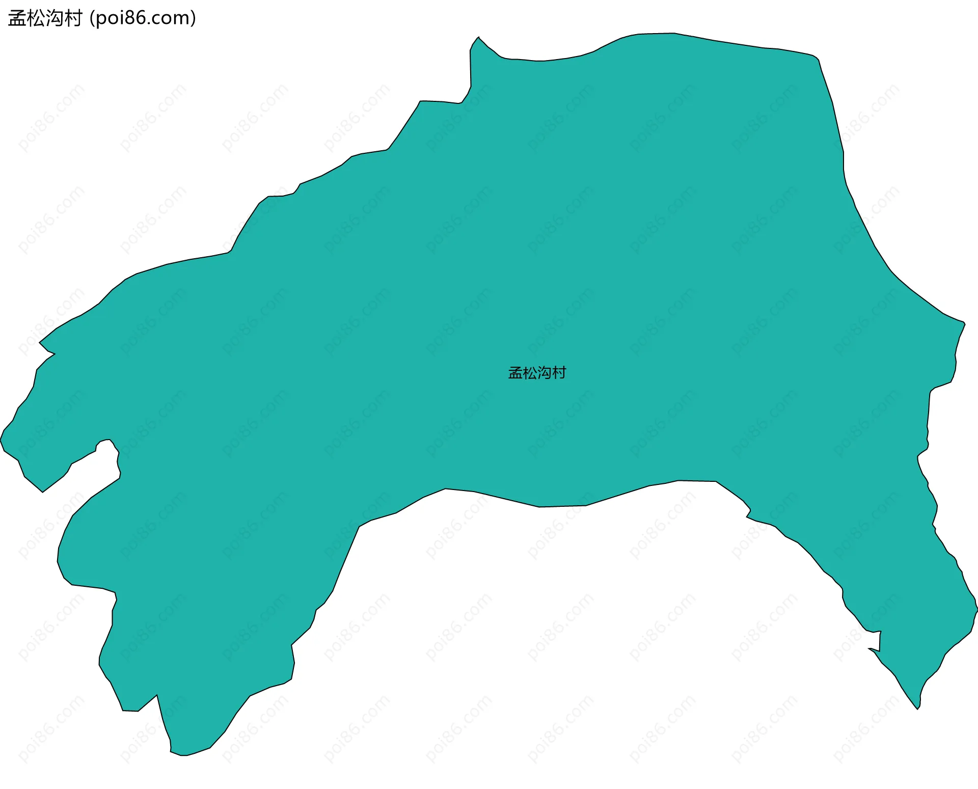 孟松沟村边界地图
