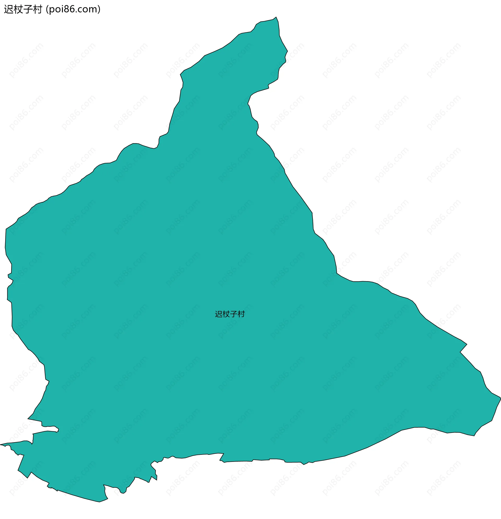 迟杖子村边界地图