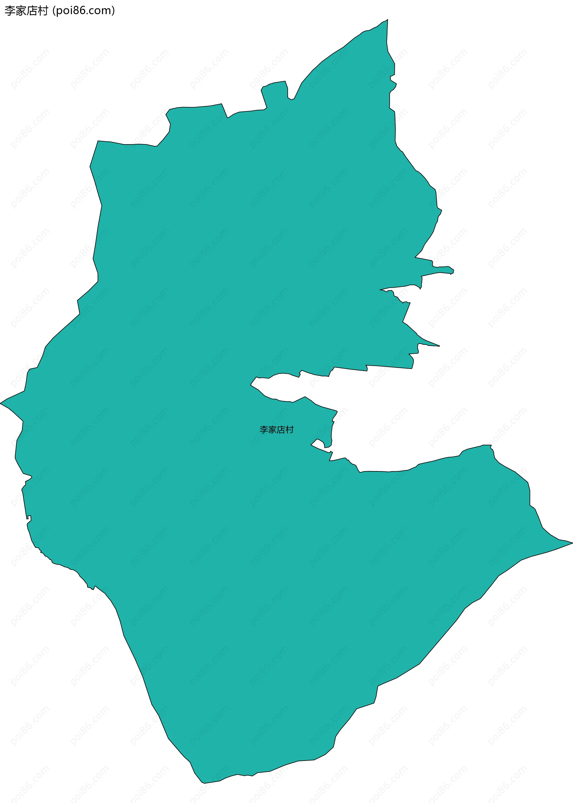 李家店村边界地图