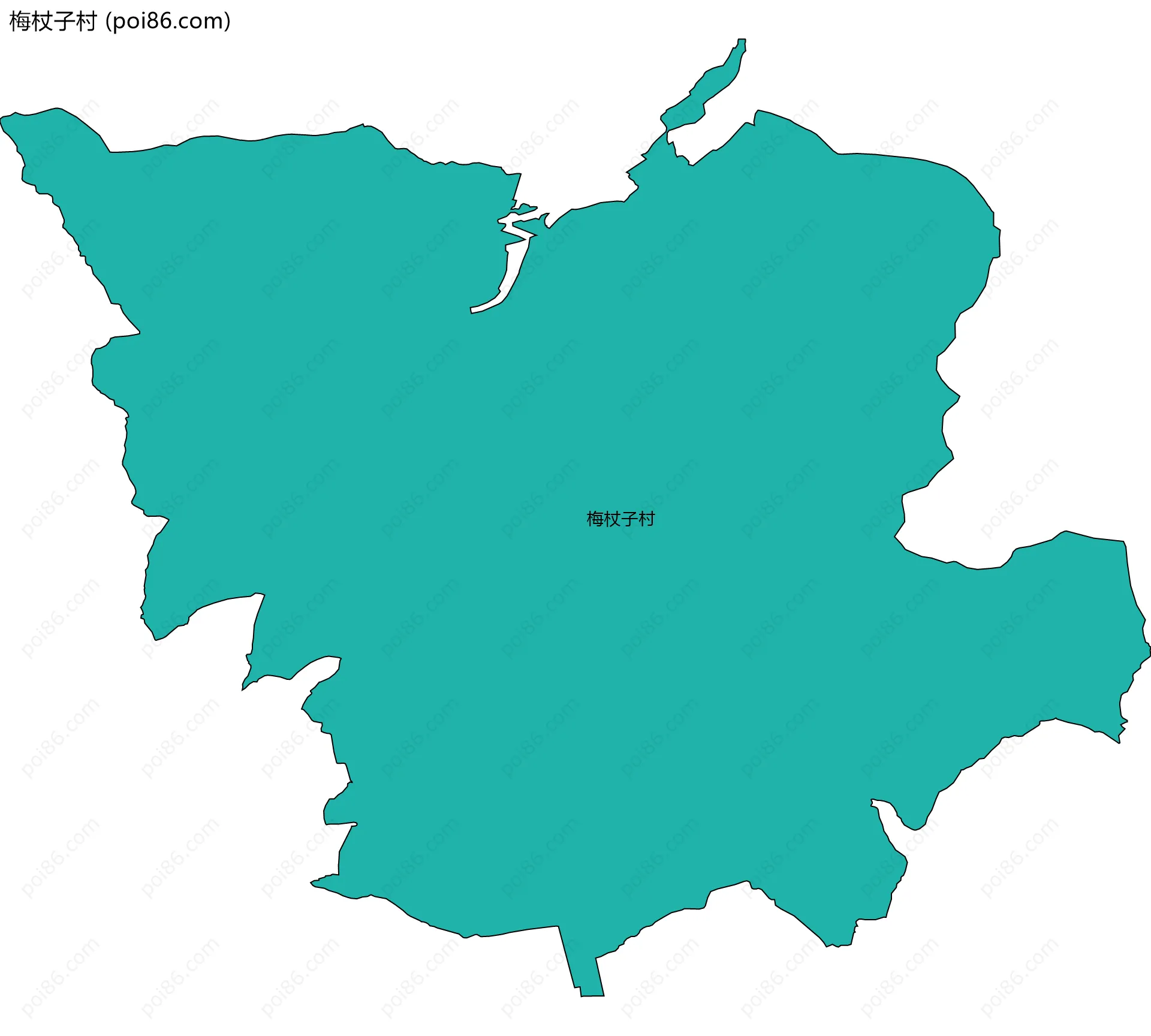 梅杖子村边界地图
