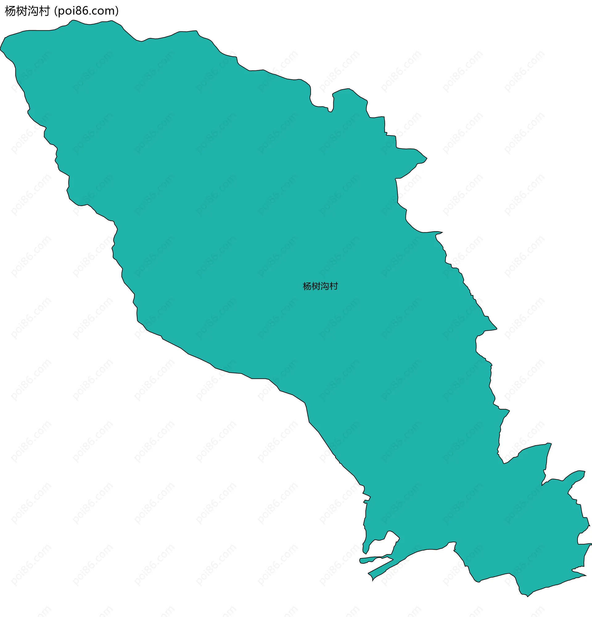 杨树沟村边界地图