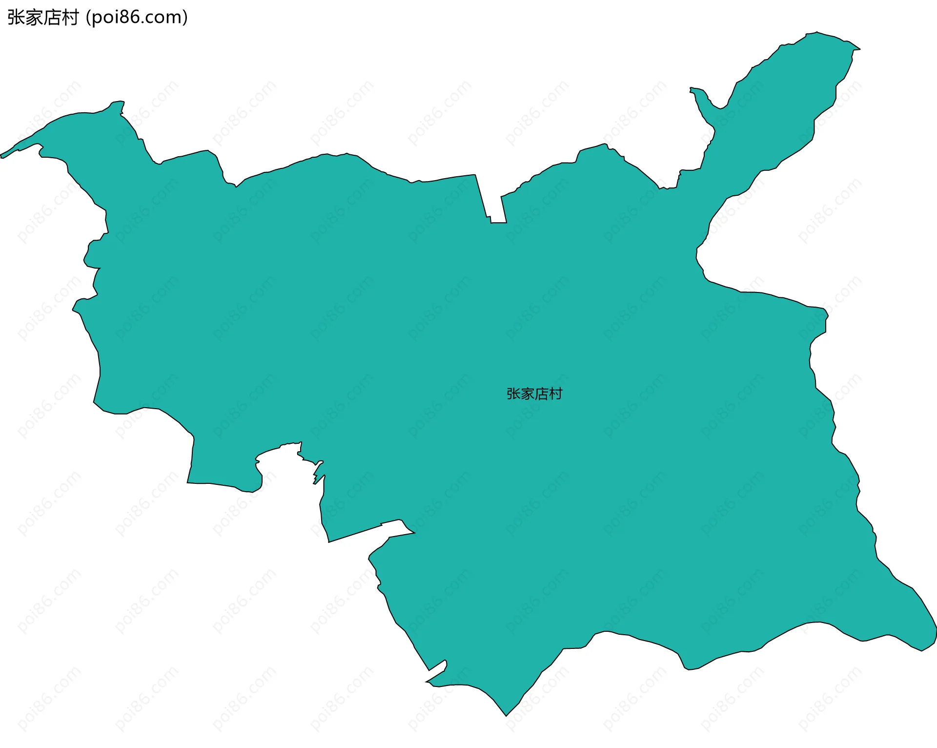 张家店村边界地图
