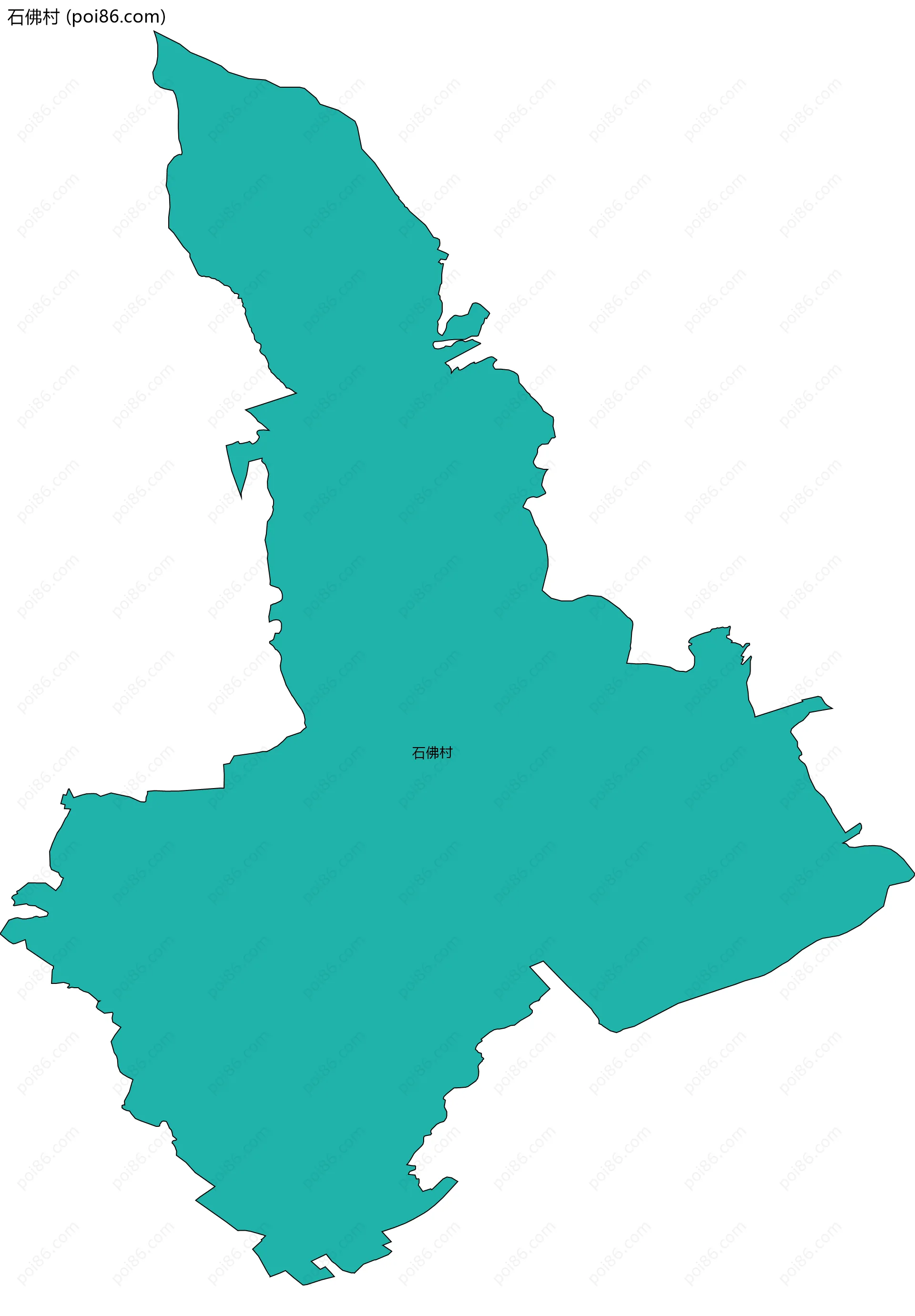 石佛村边界地图