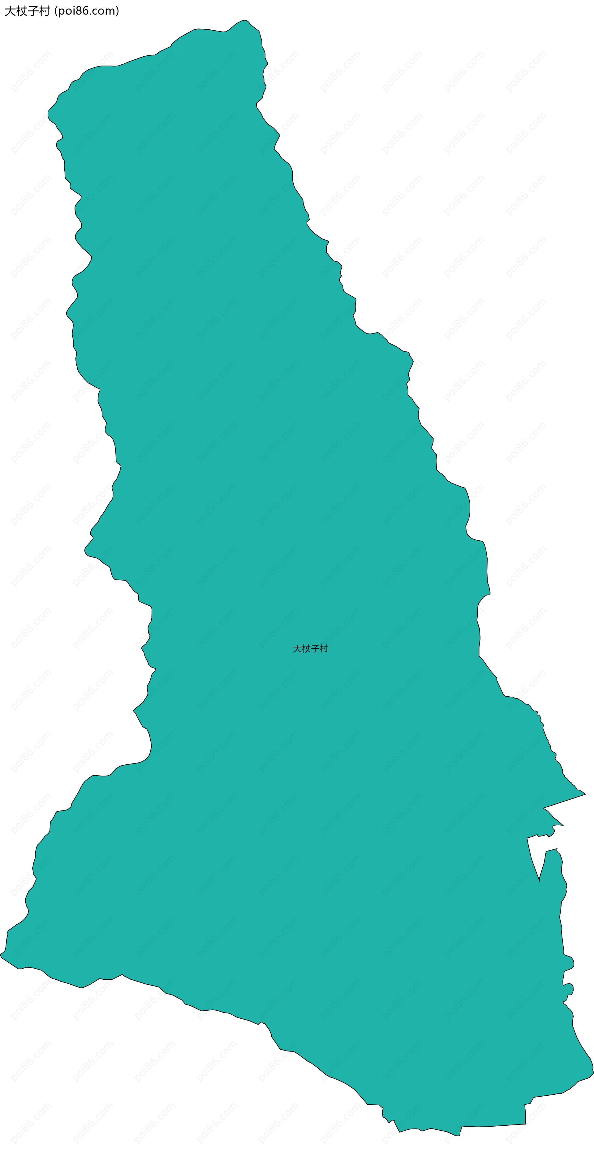 大杖子村边界地图