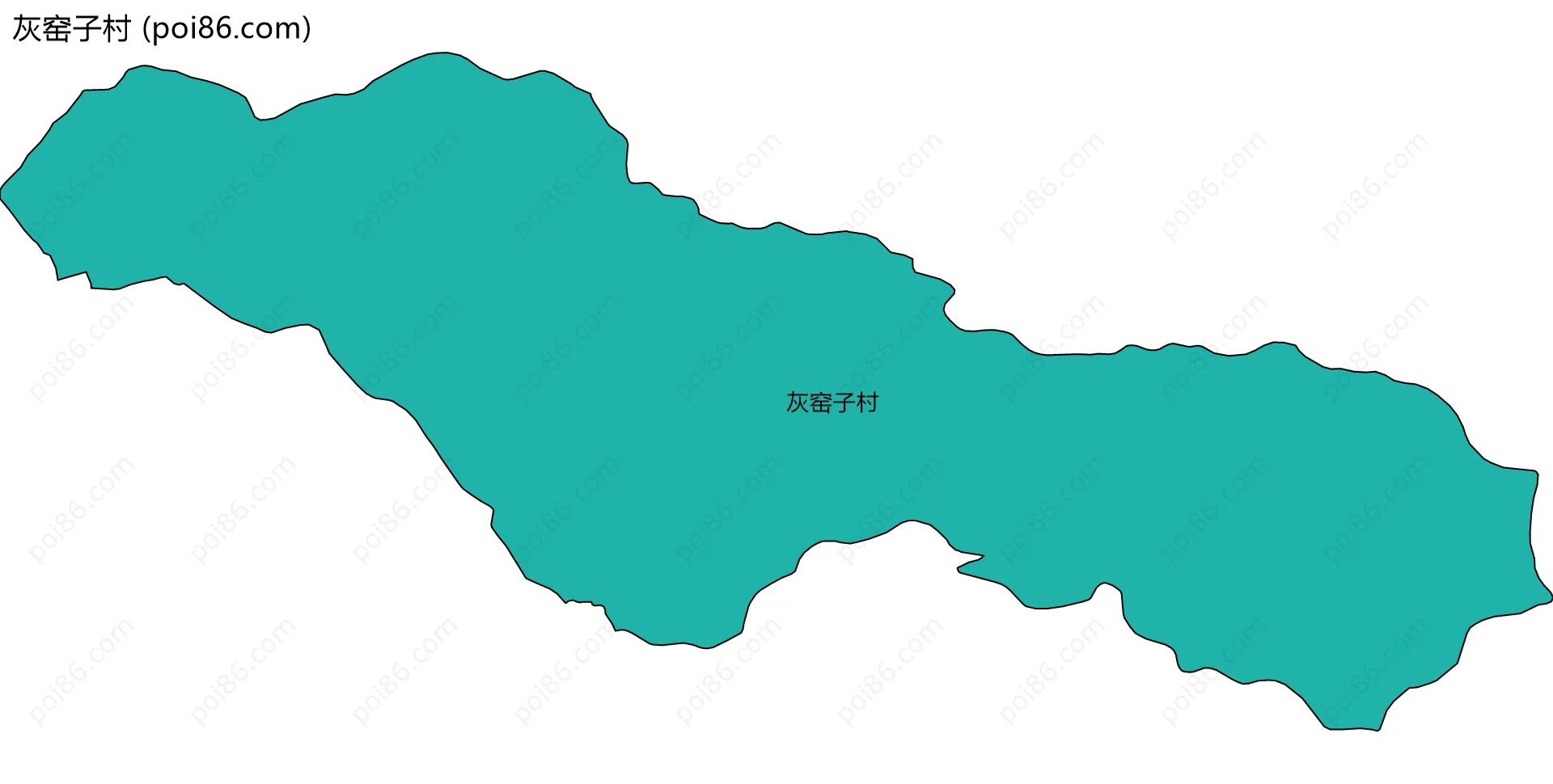 灰窑子村边界地图