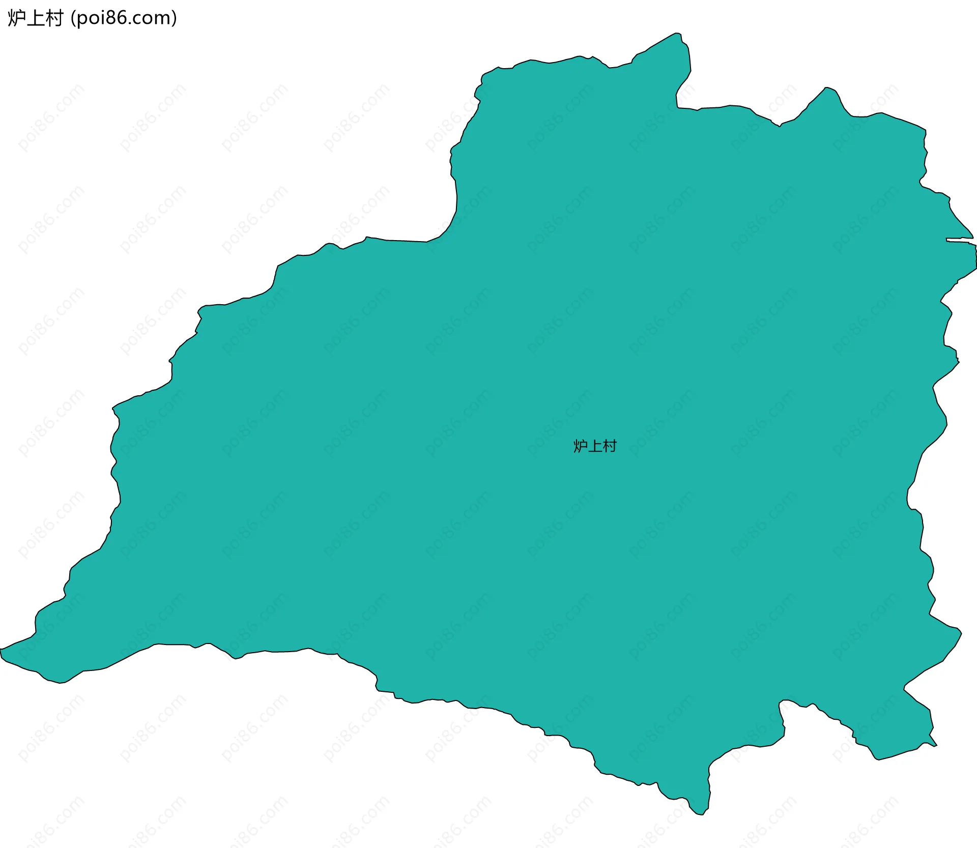 炉上村边界地图
