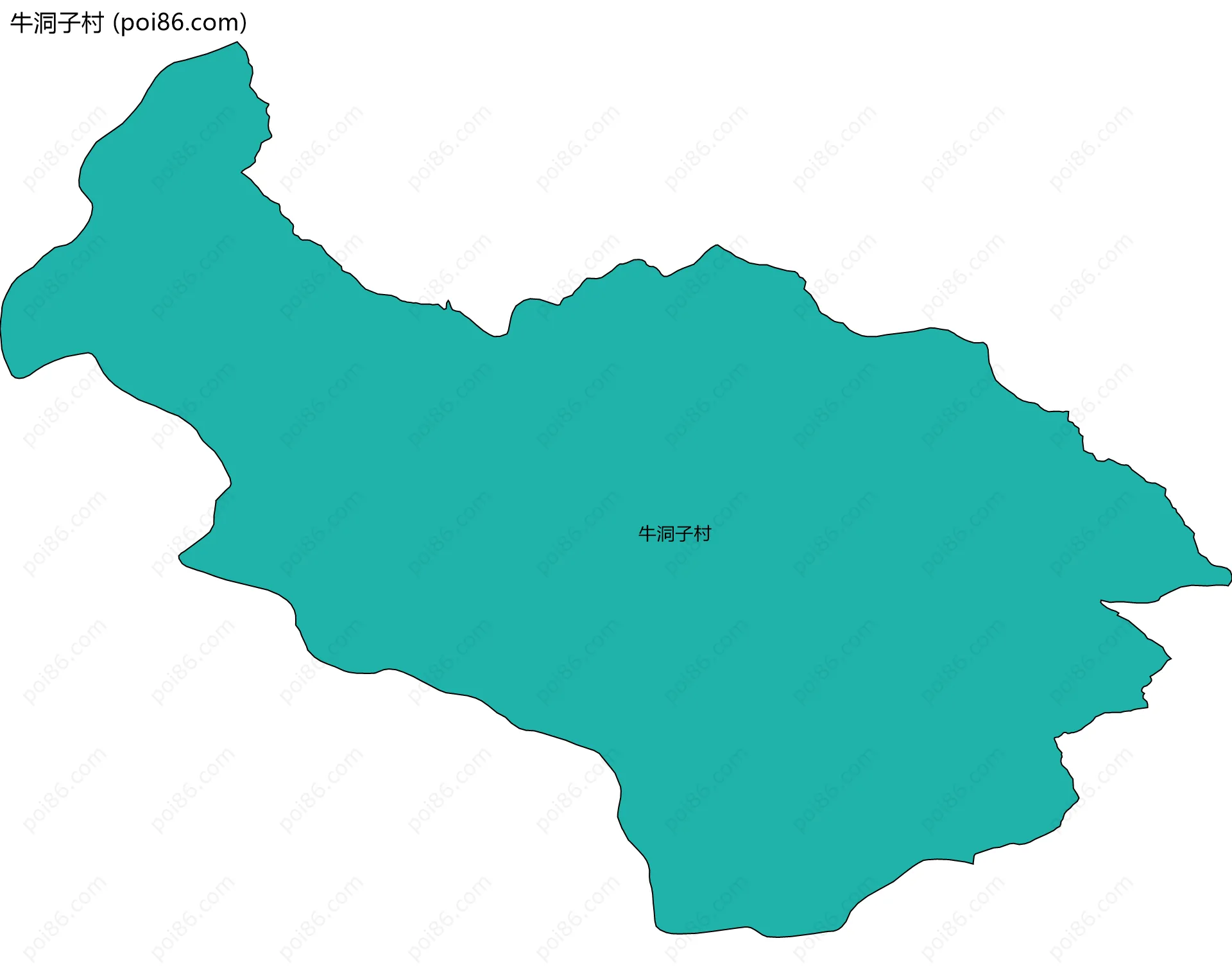 牛洞子村边界地图