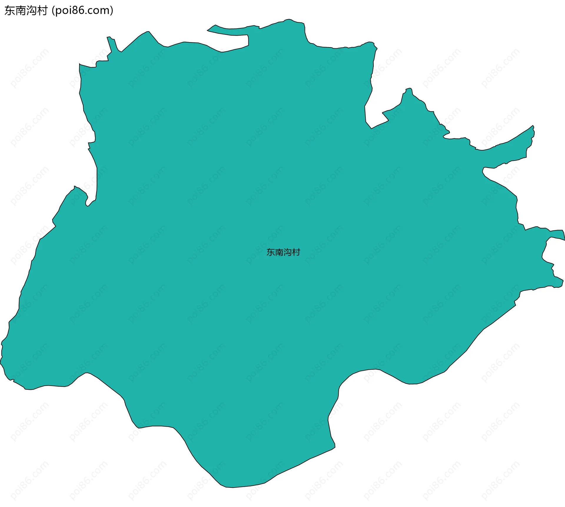 东南沟村边界地图