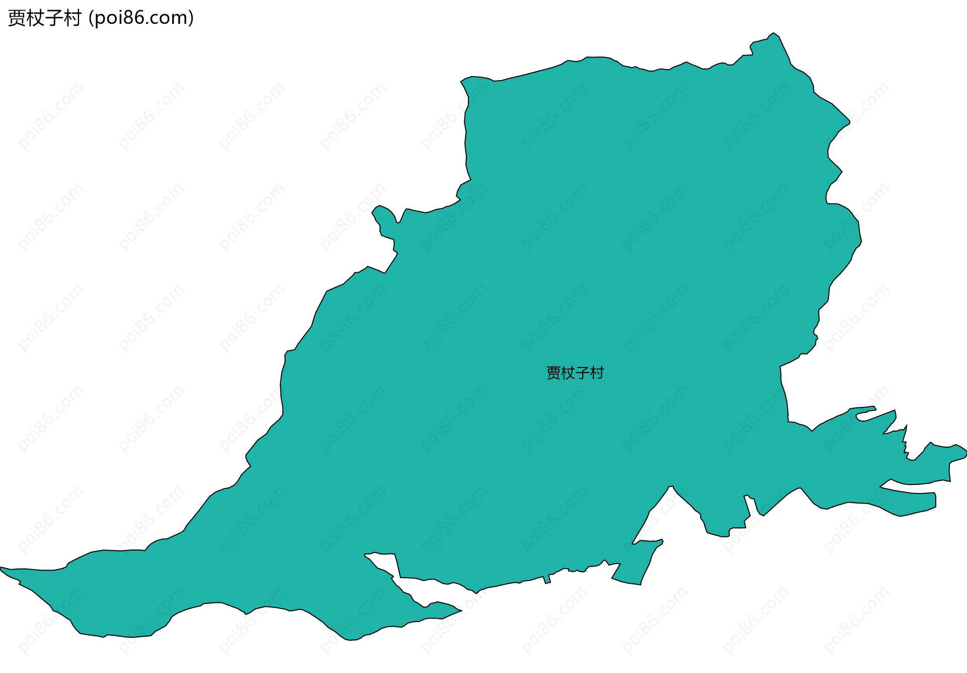 贾杖子村边界地图