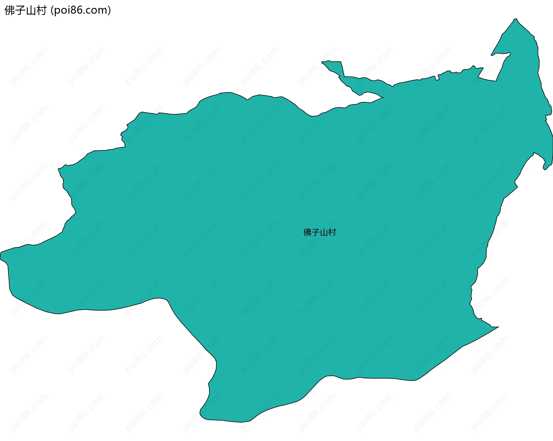 佛子山村边界地图