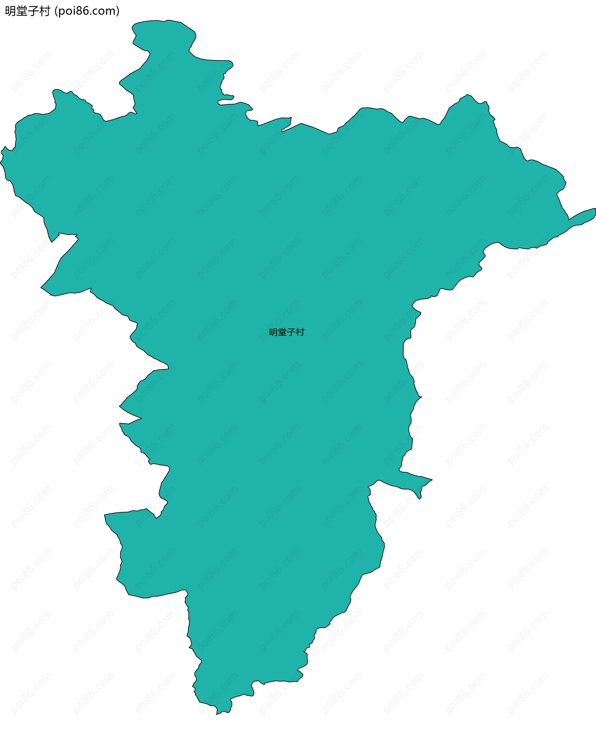 明堂子村边界地图