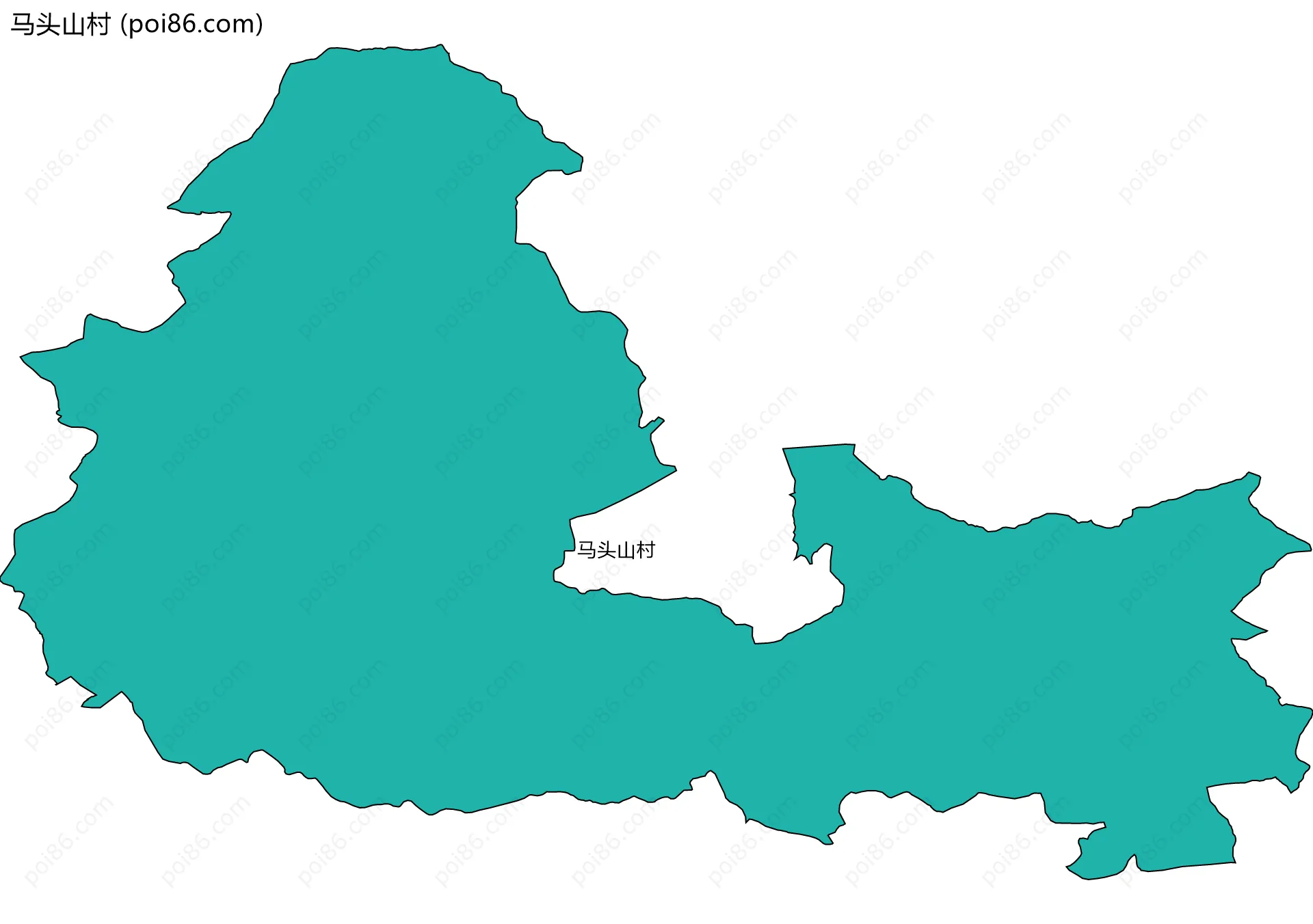 马头山村边界地图