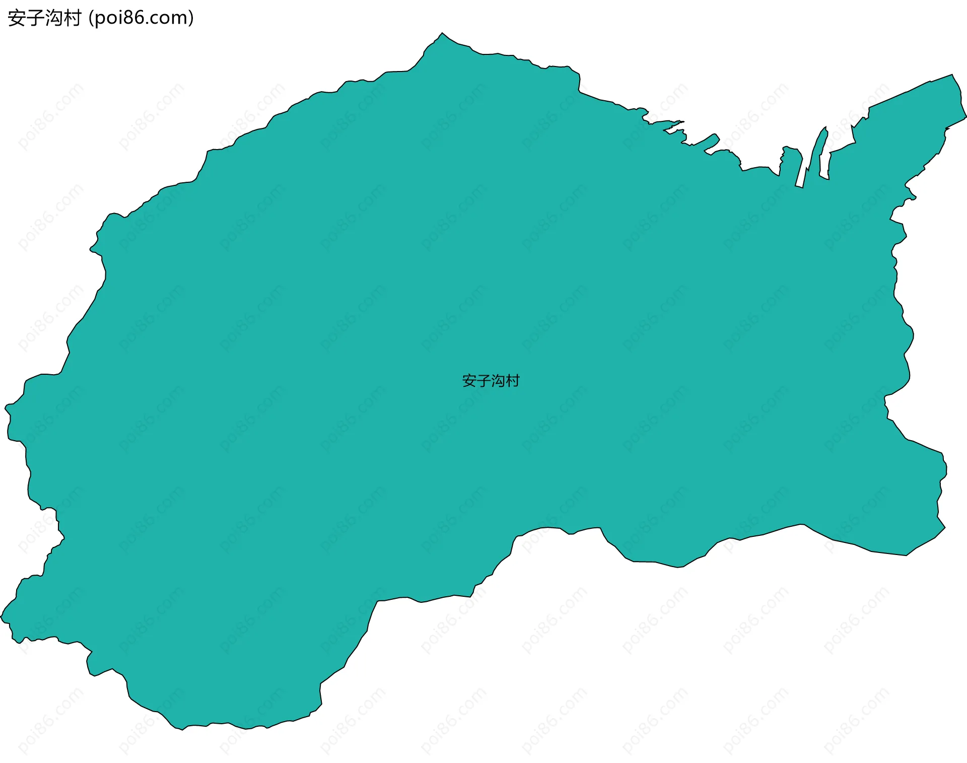 安子沟村边界地图