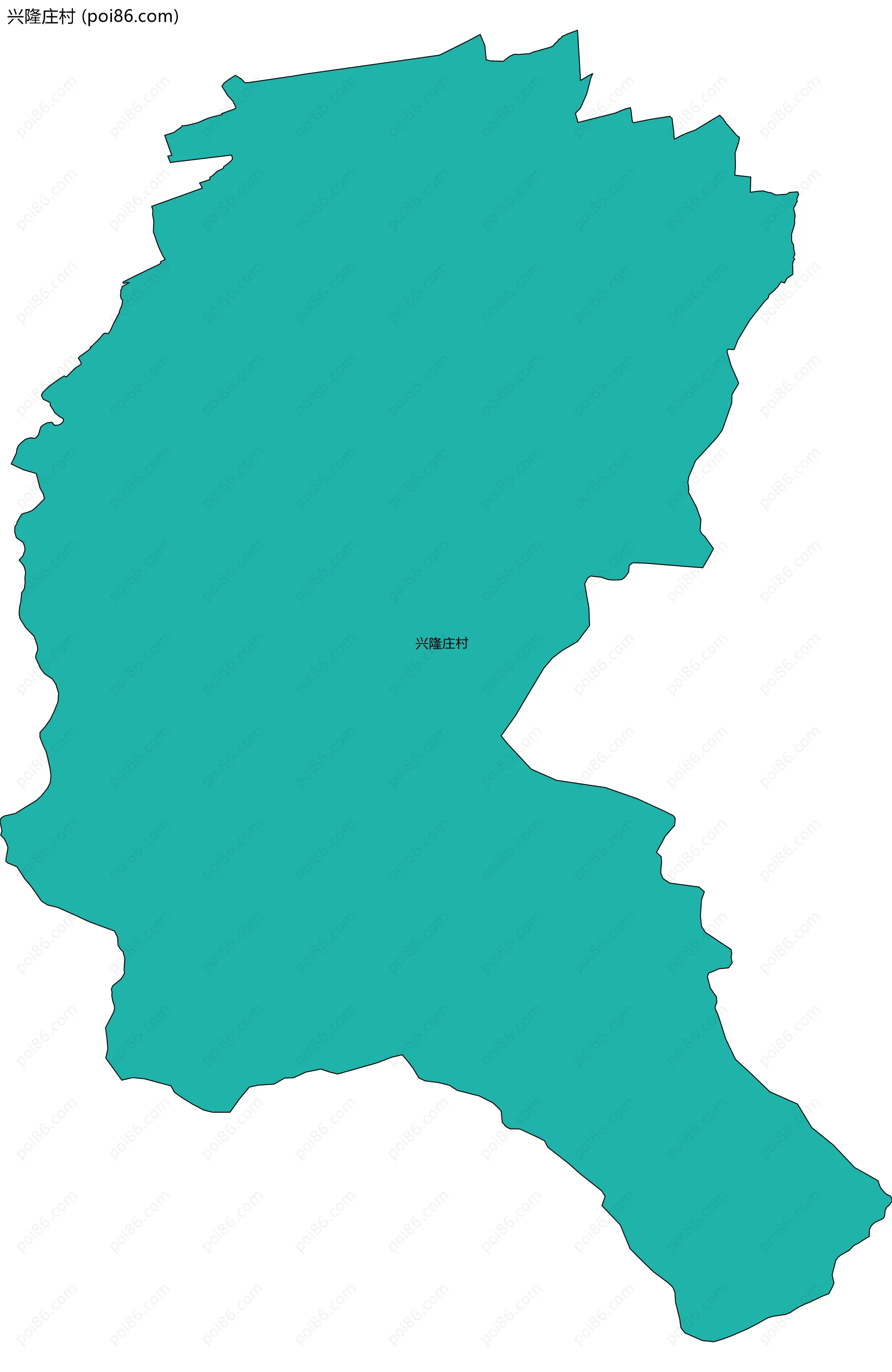 兴隆庄村边界地图