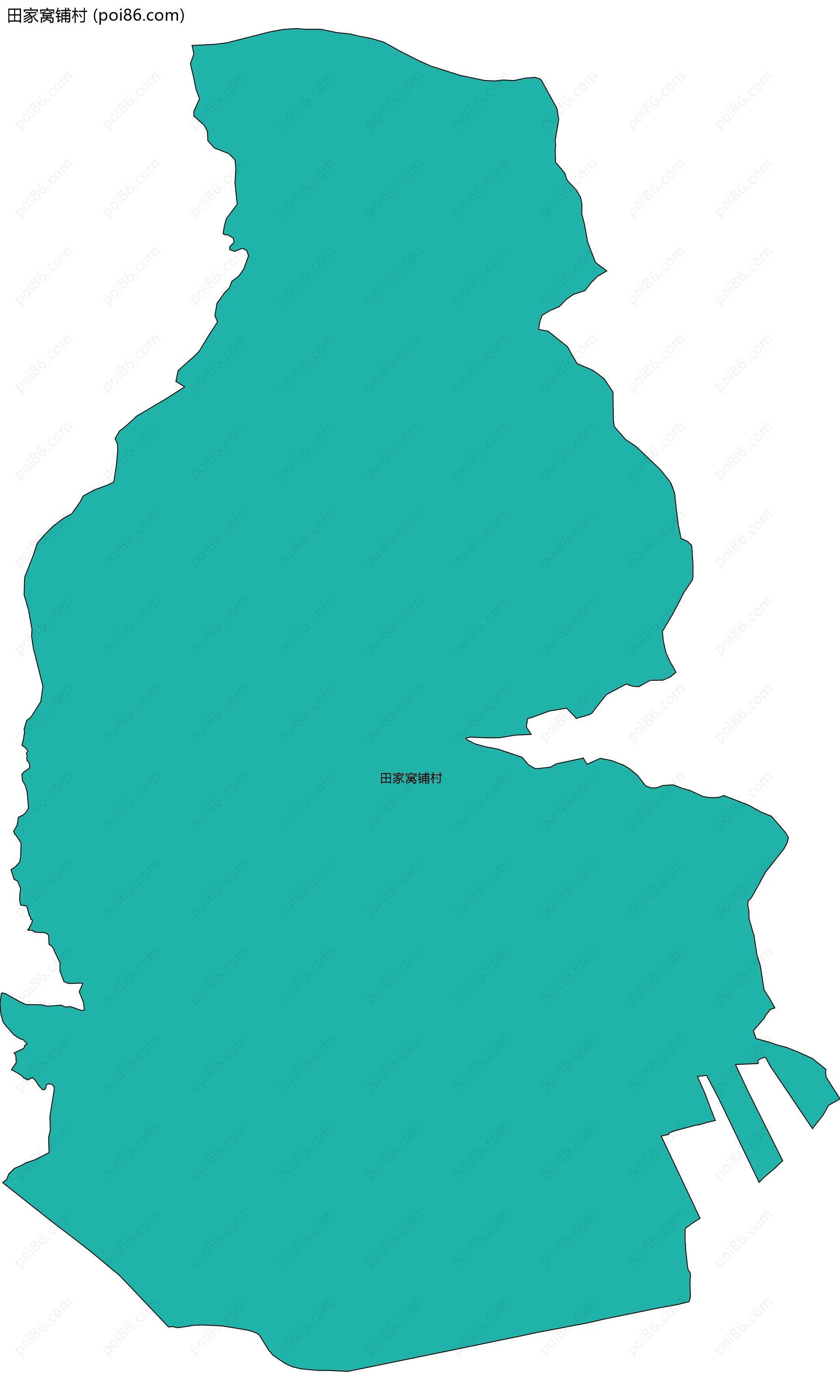 田家窝铺村边界地图