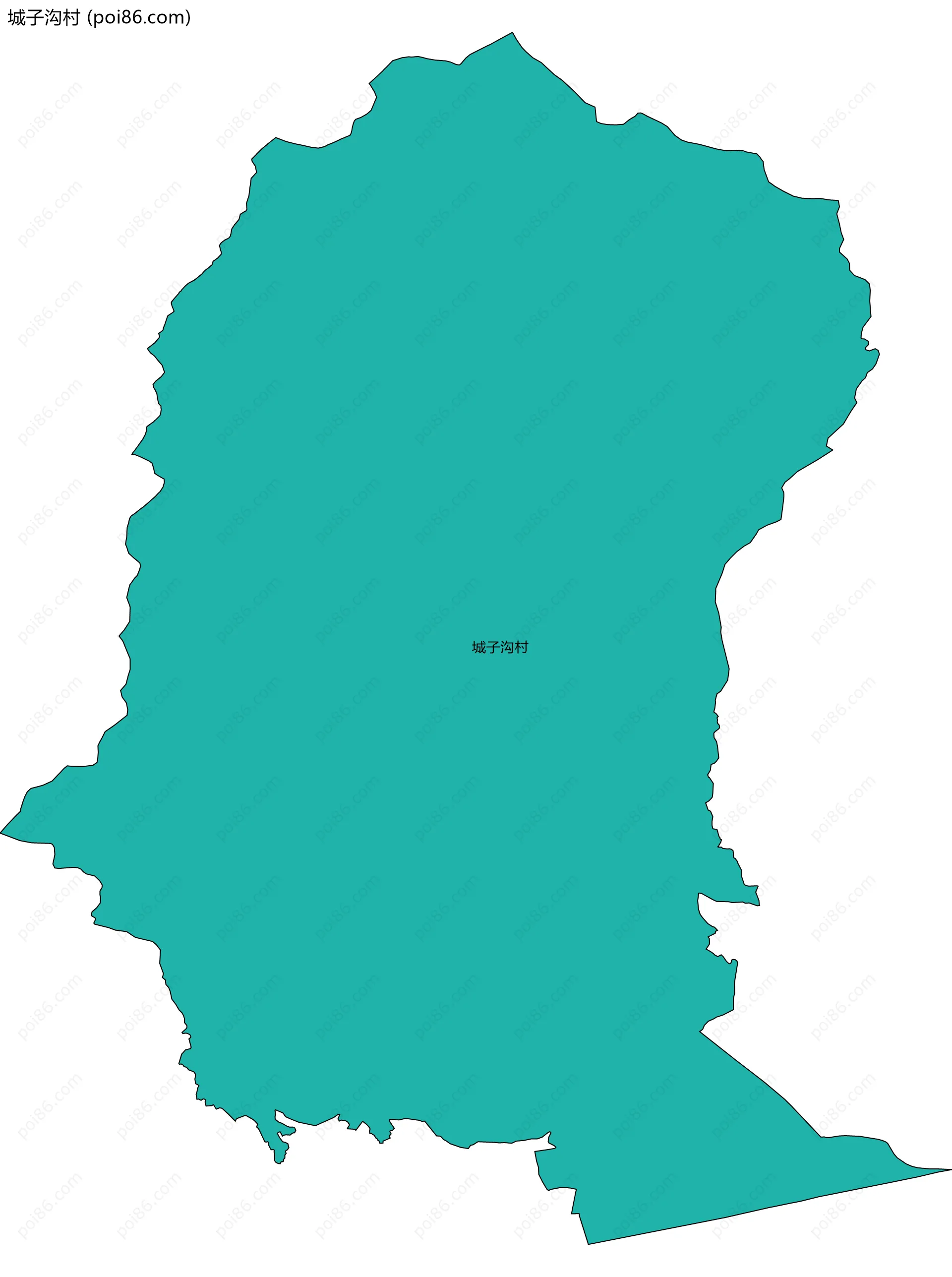 城子沟村边界地图