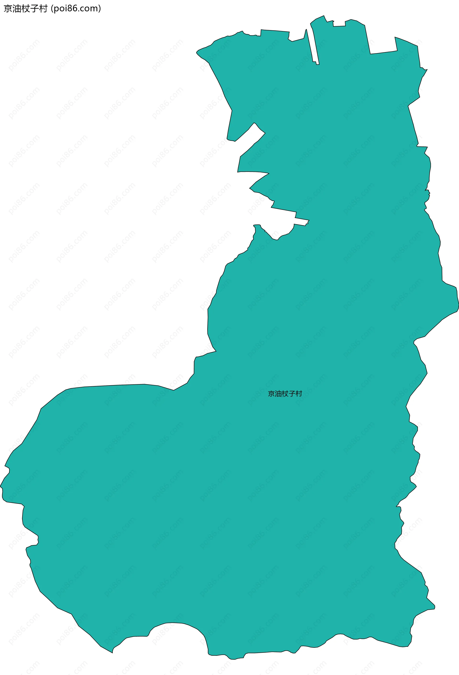 京油杖子村边界地图