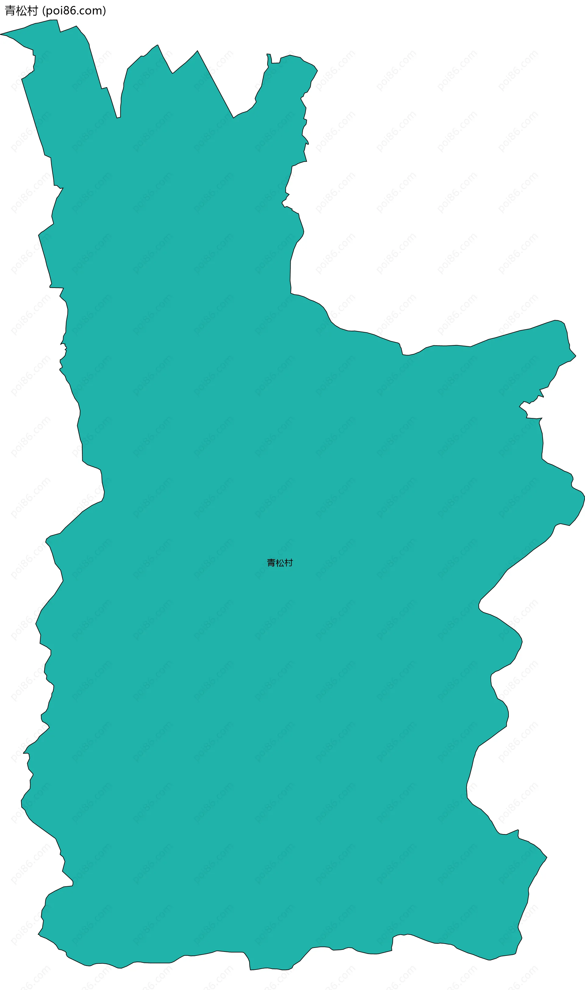 青松村边界地图