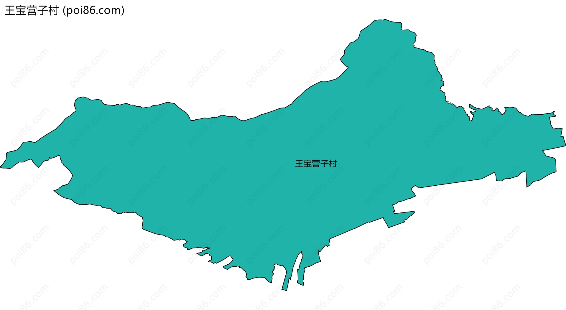 王宝营子村边界地图