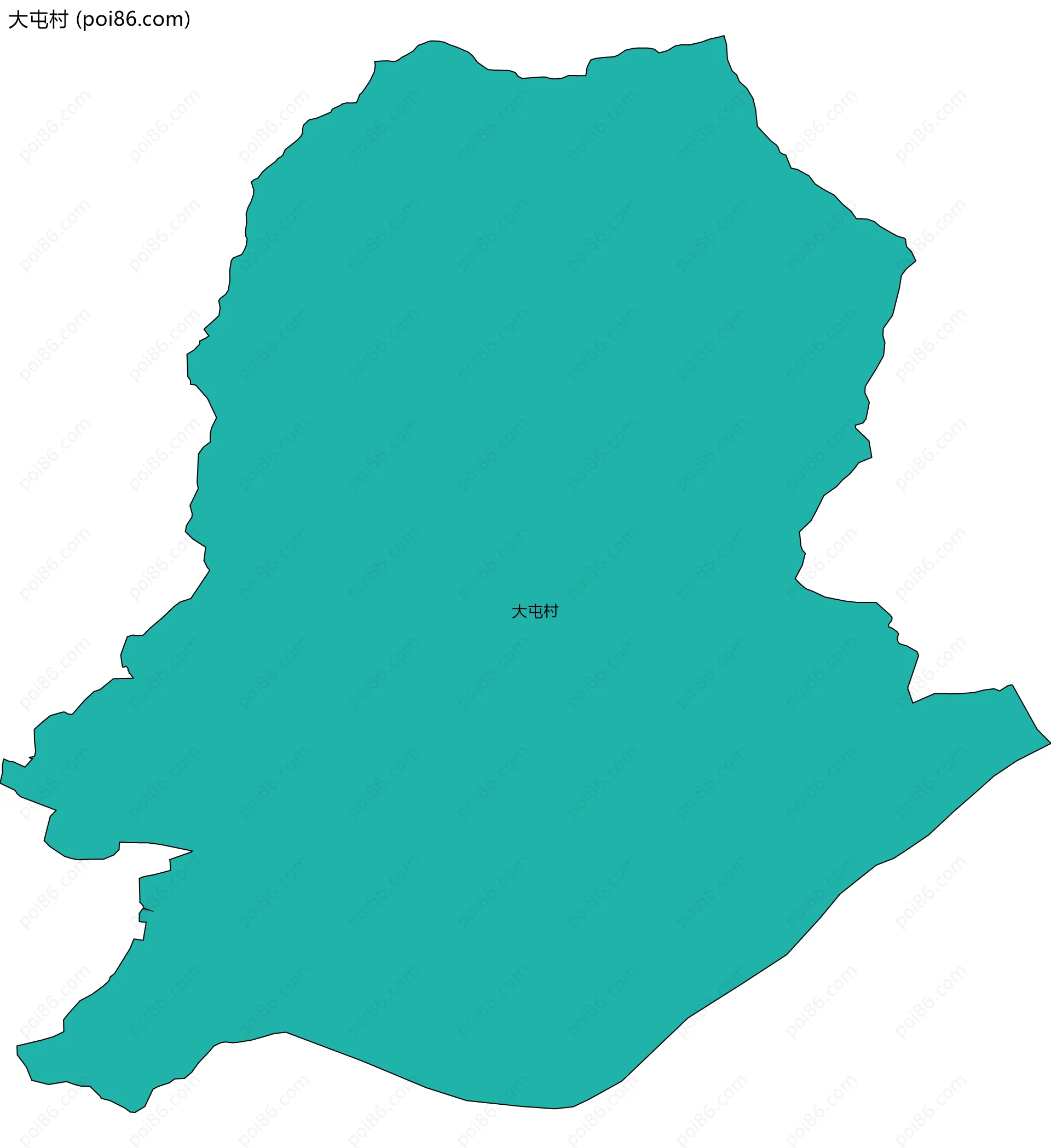 大屯村边界地图