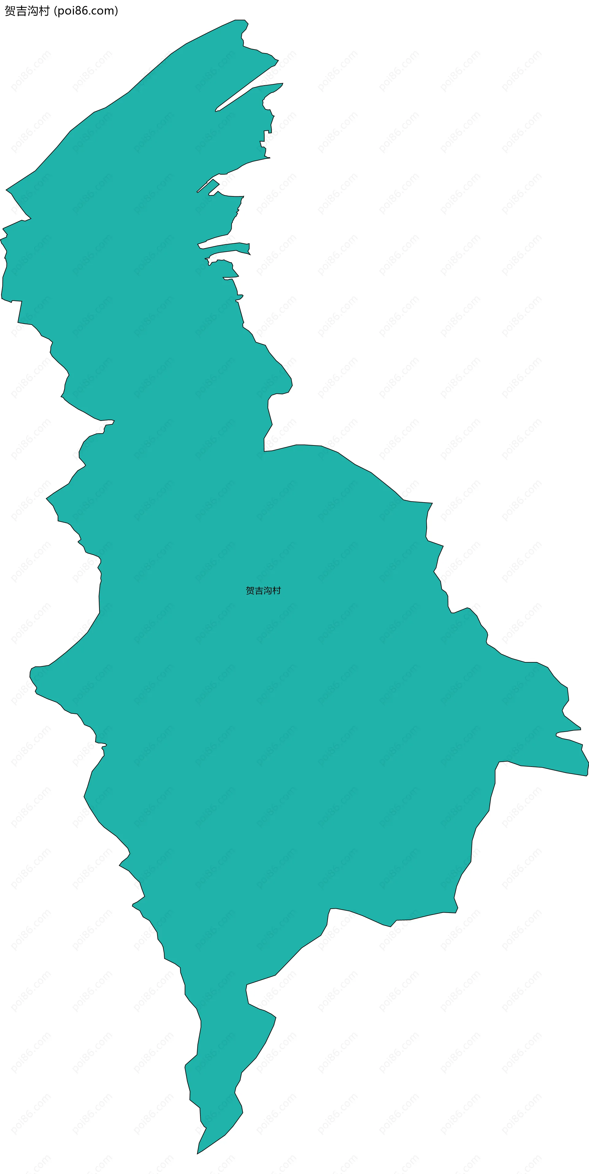 贺吉沟村边界地图