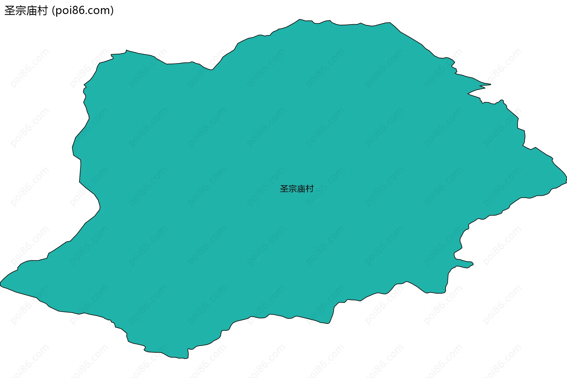 圣宗庙村边界地图
