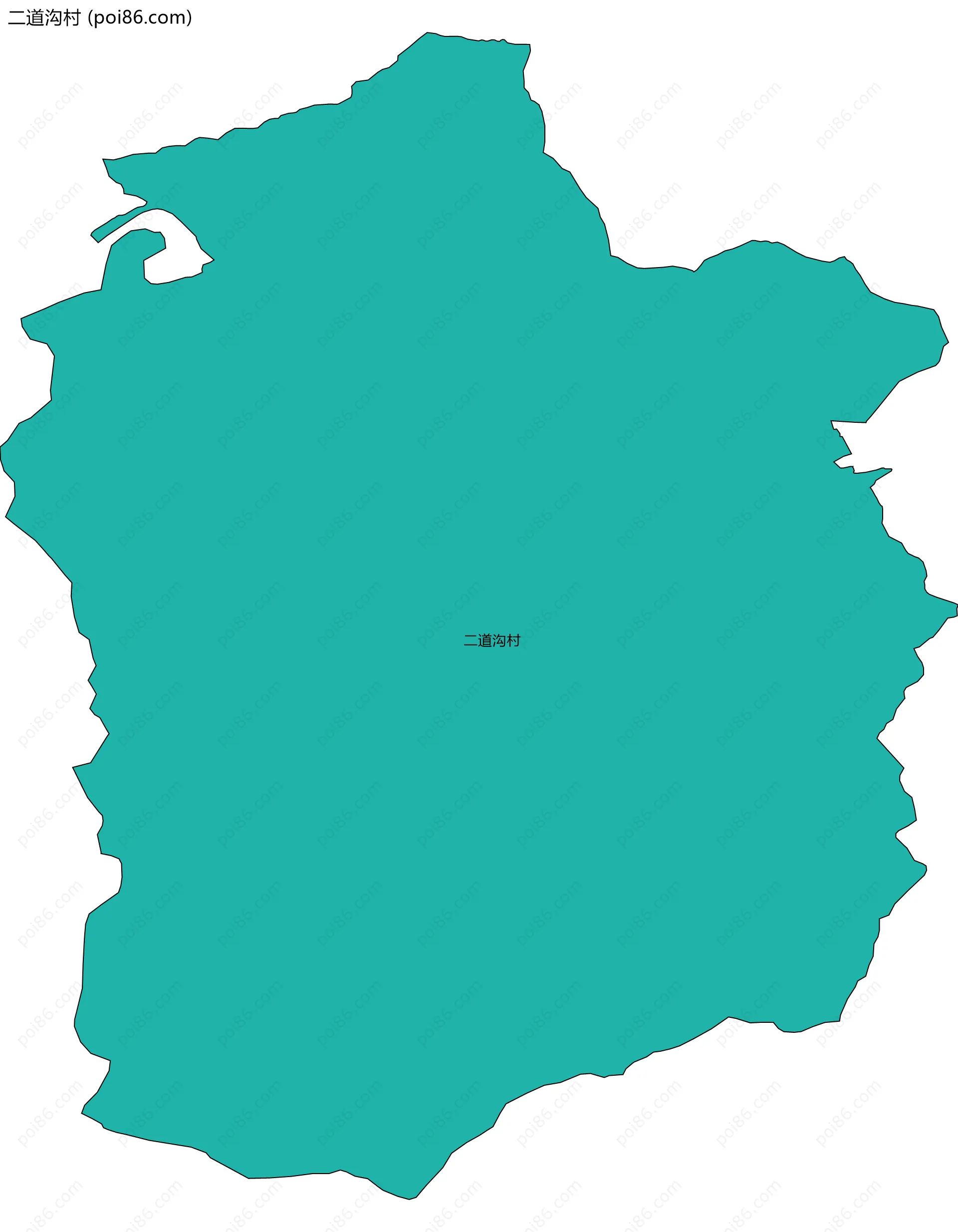 二道沟村边界地图