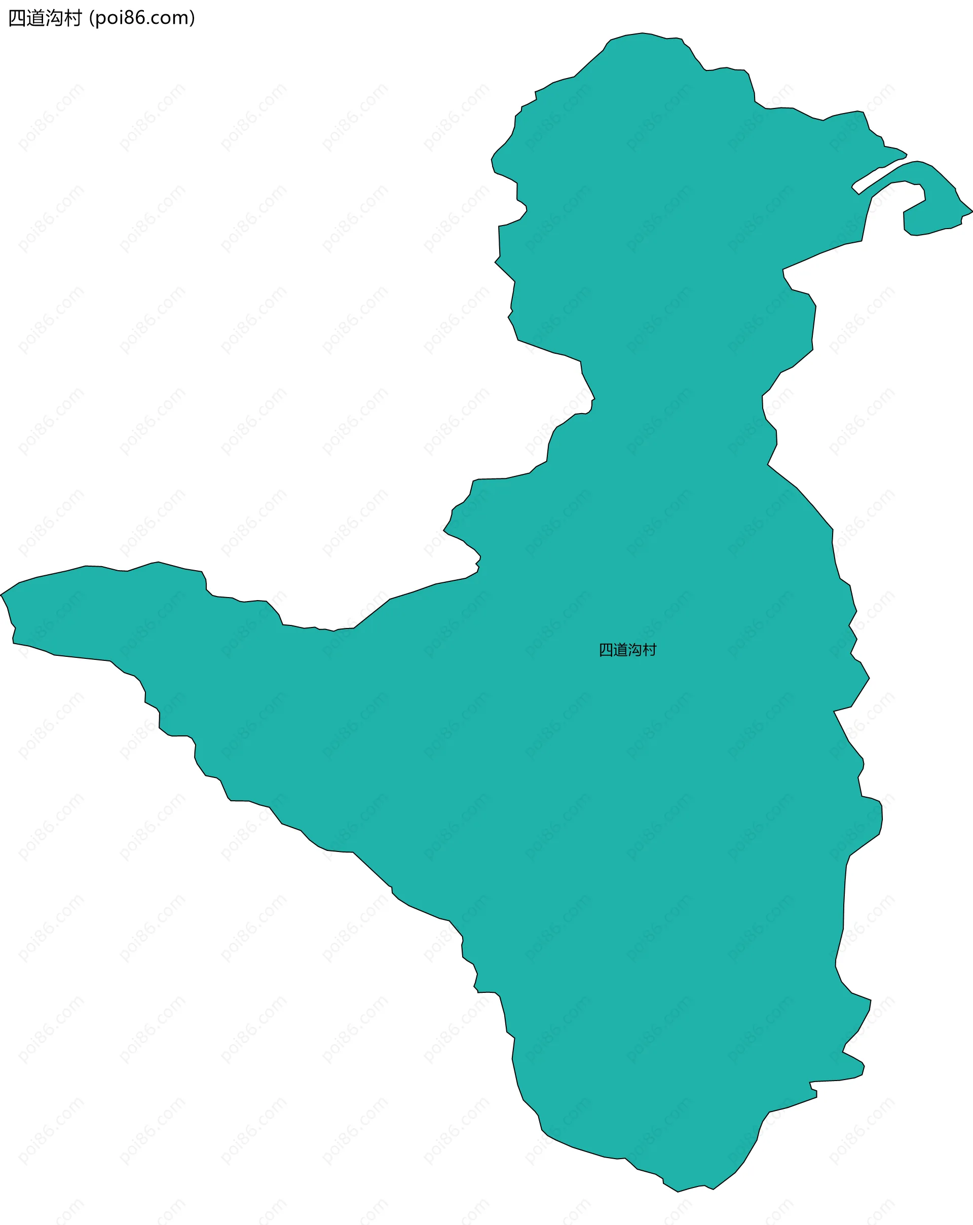 四道沟村边界地图