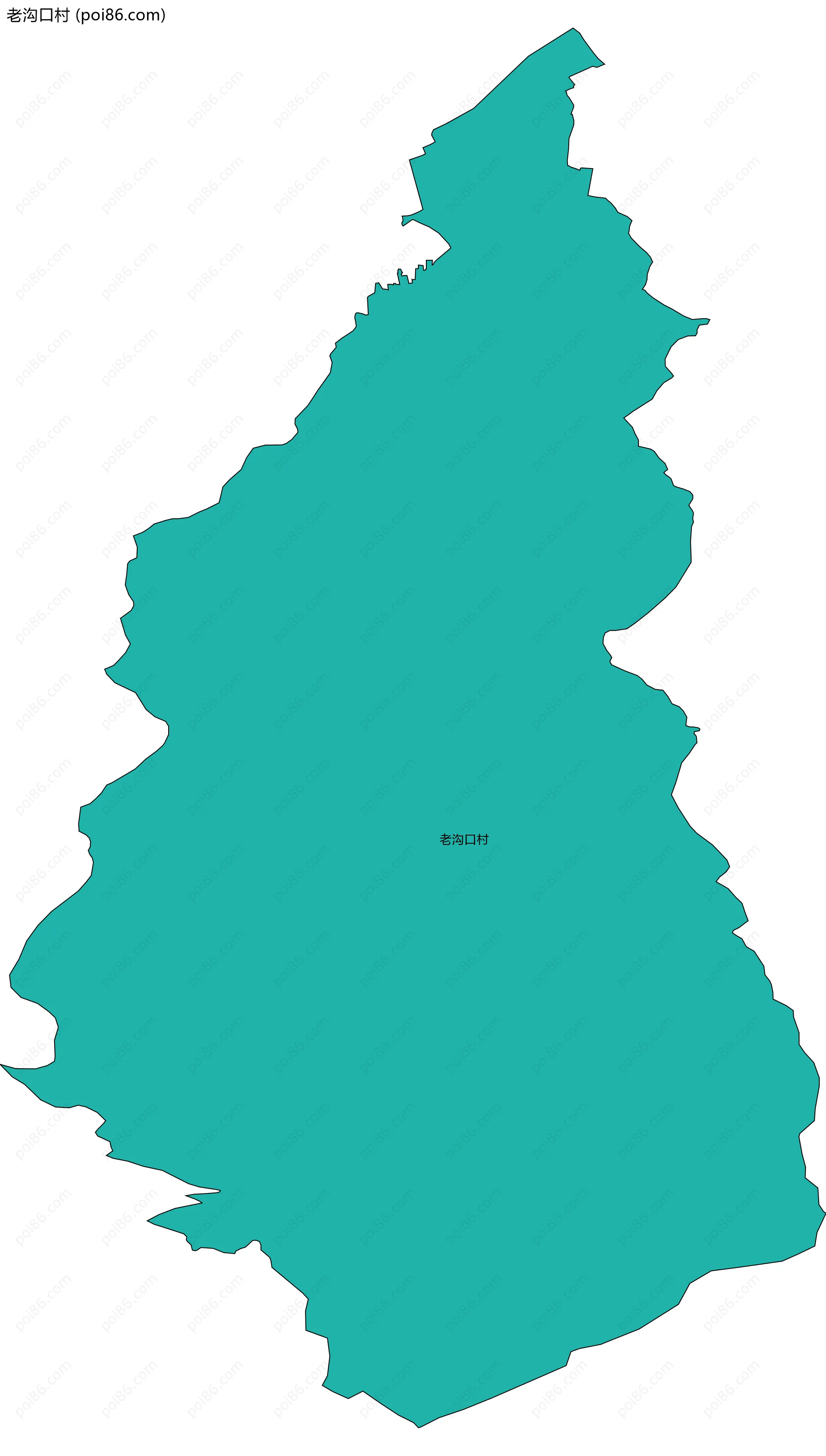 老沟口村边界地图