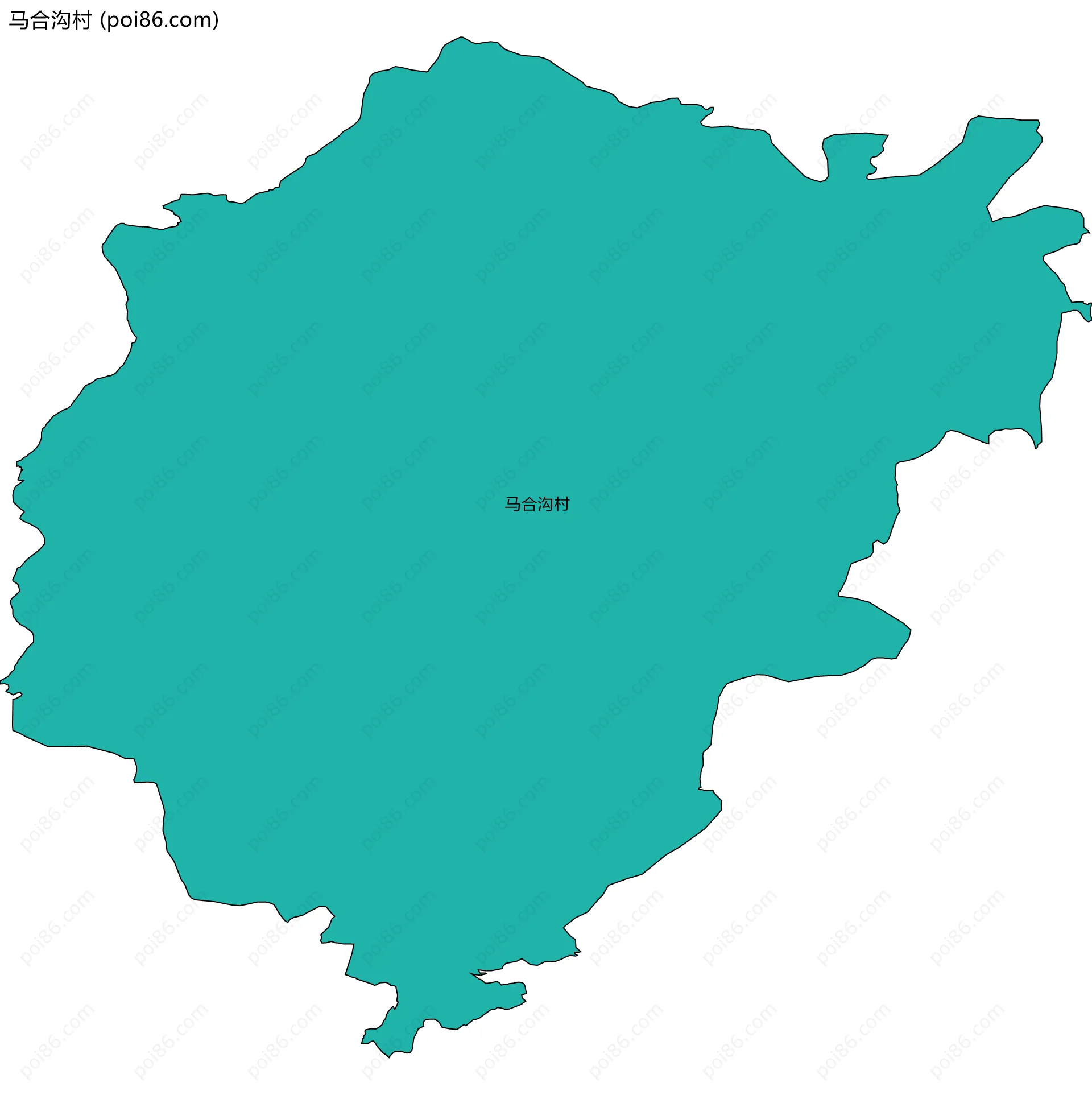 马合沟村边界地图