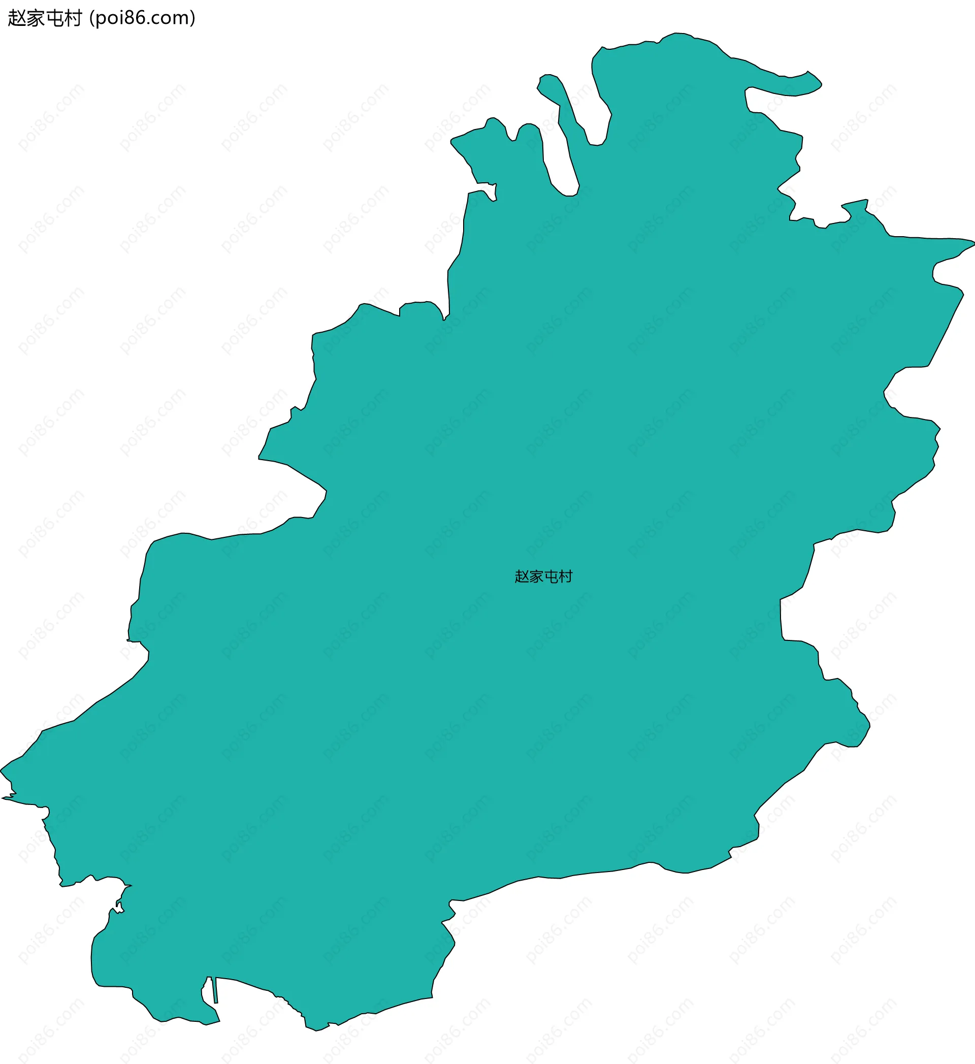 赵家屯村边界地图