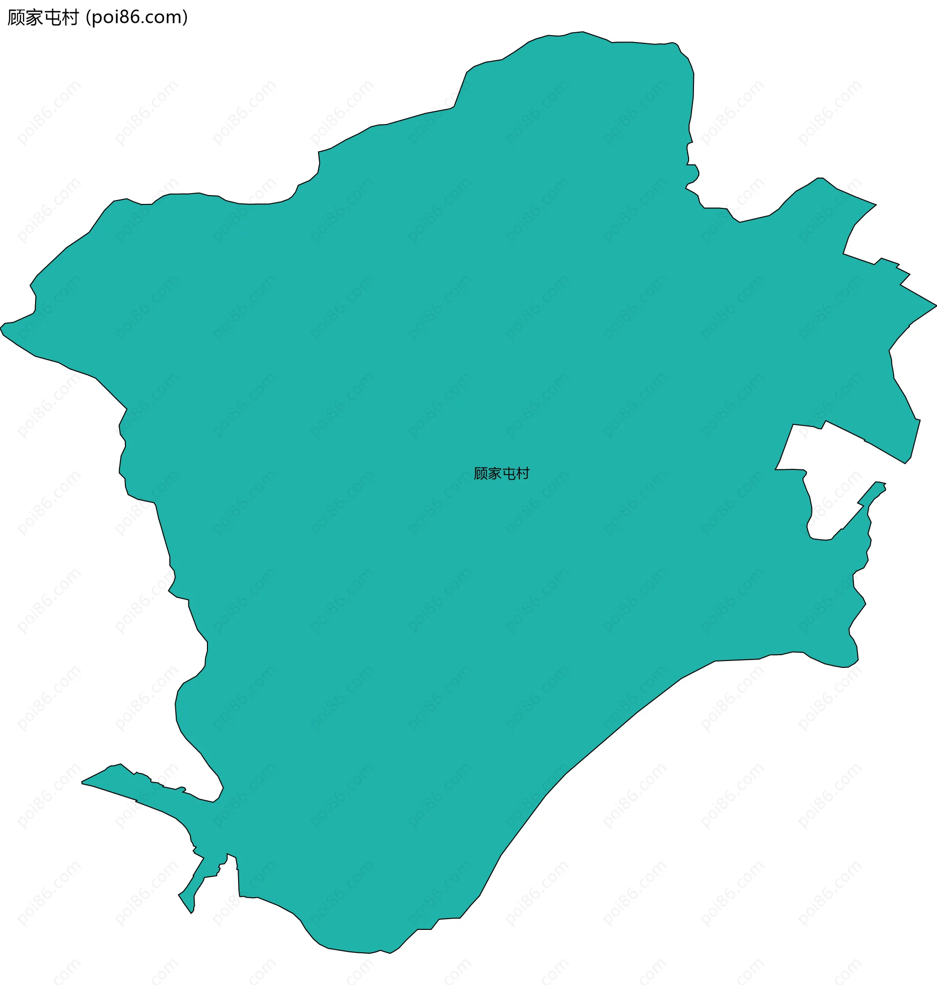 顾家屯村边界地图