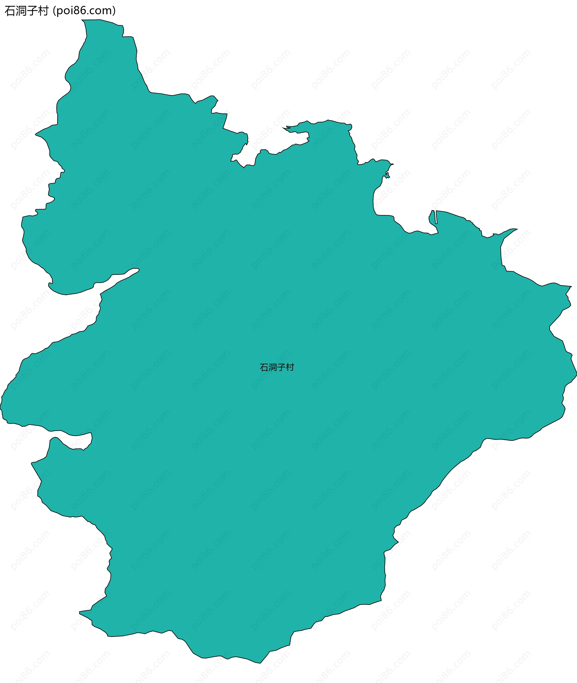 石洞子村边界地图