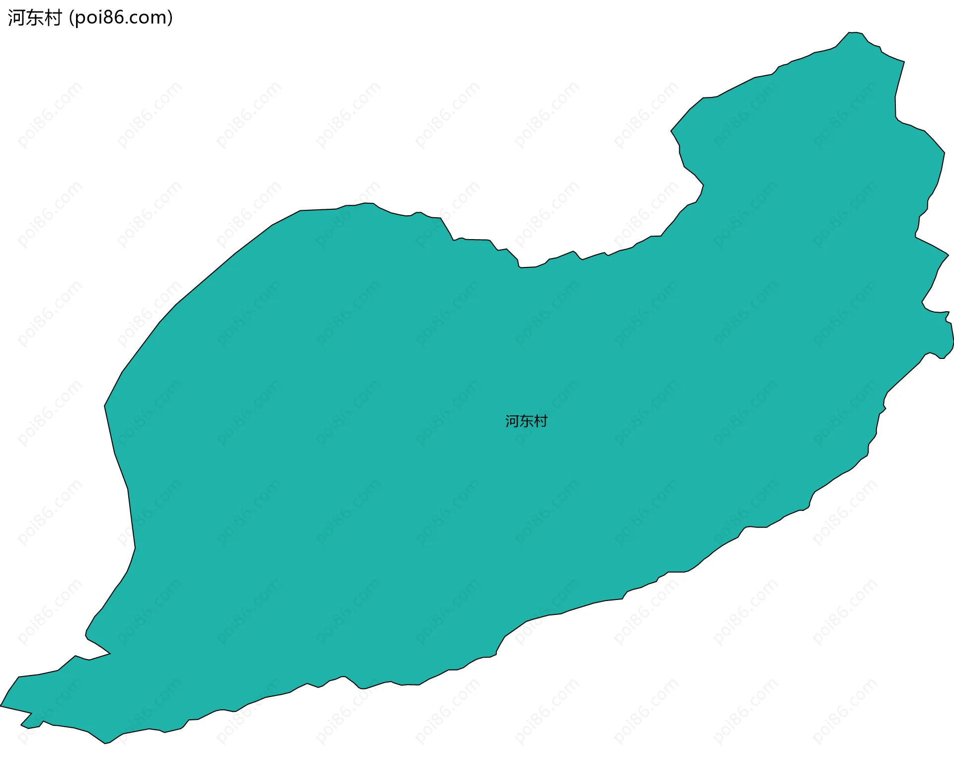 河东村边界地图