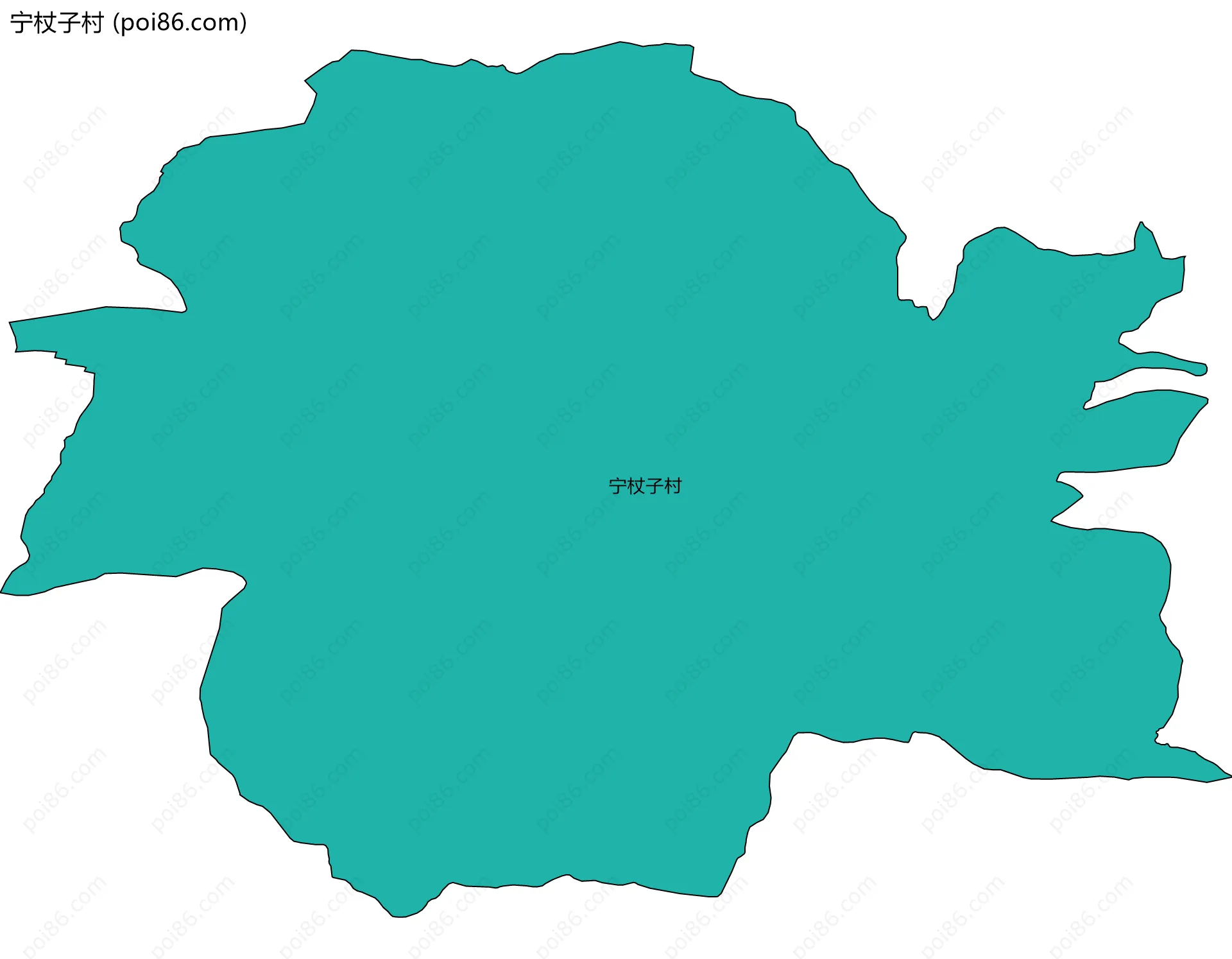 宁杖子村边界地图