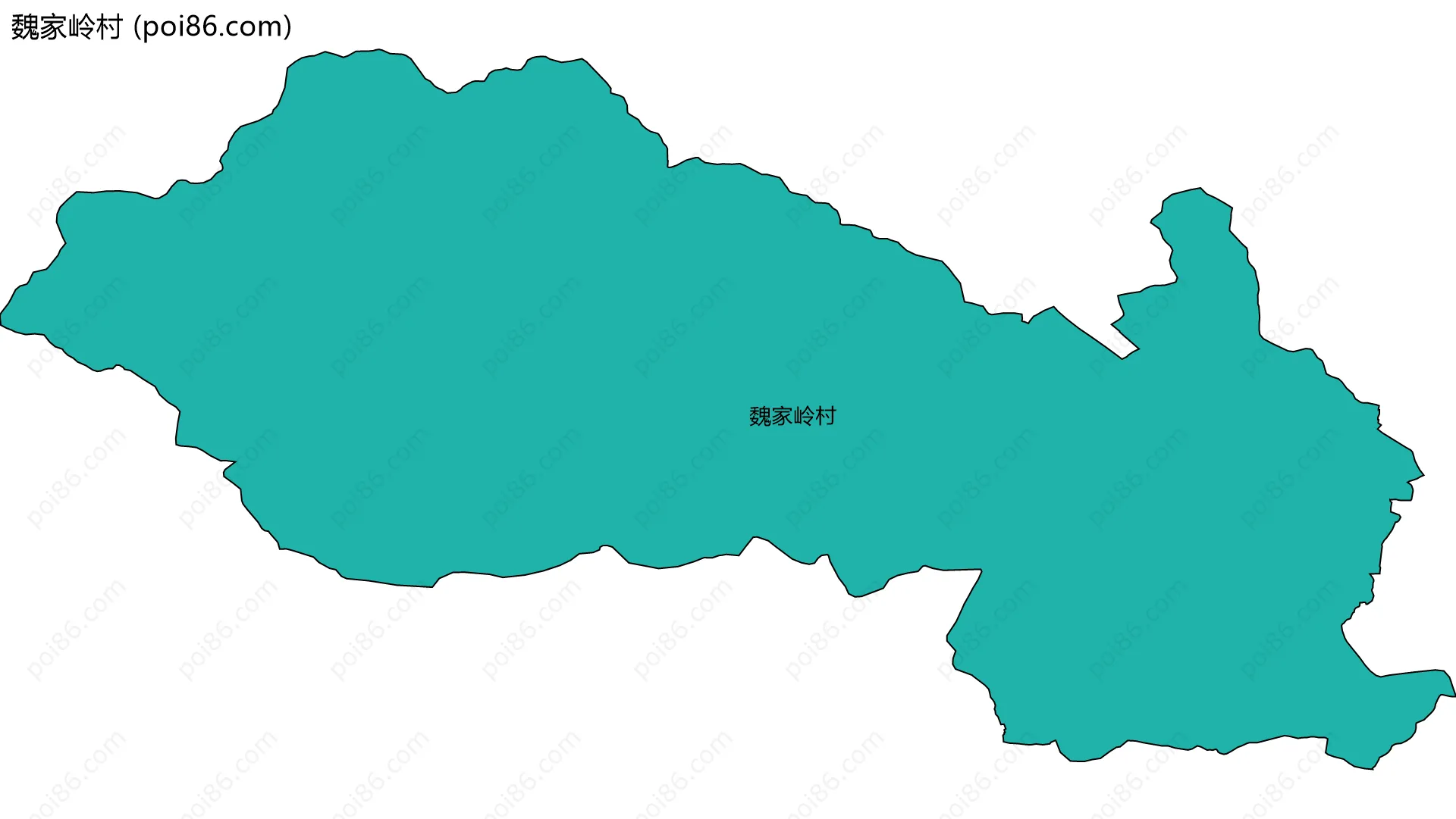 魏家岭村边界地图