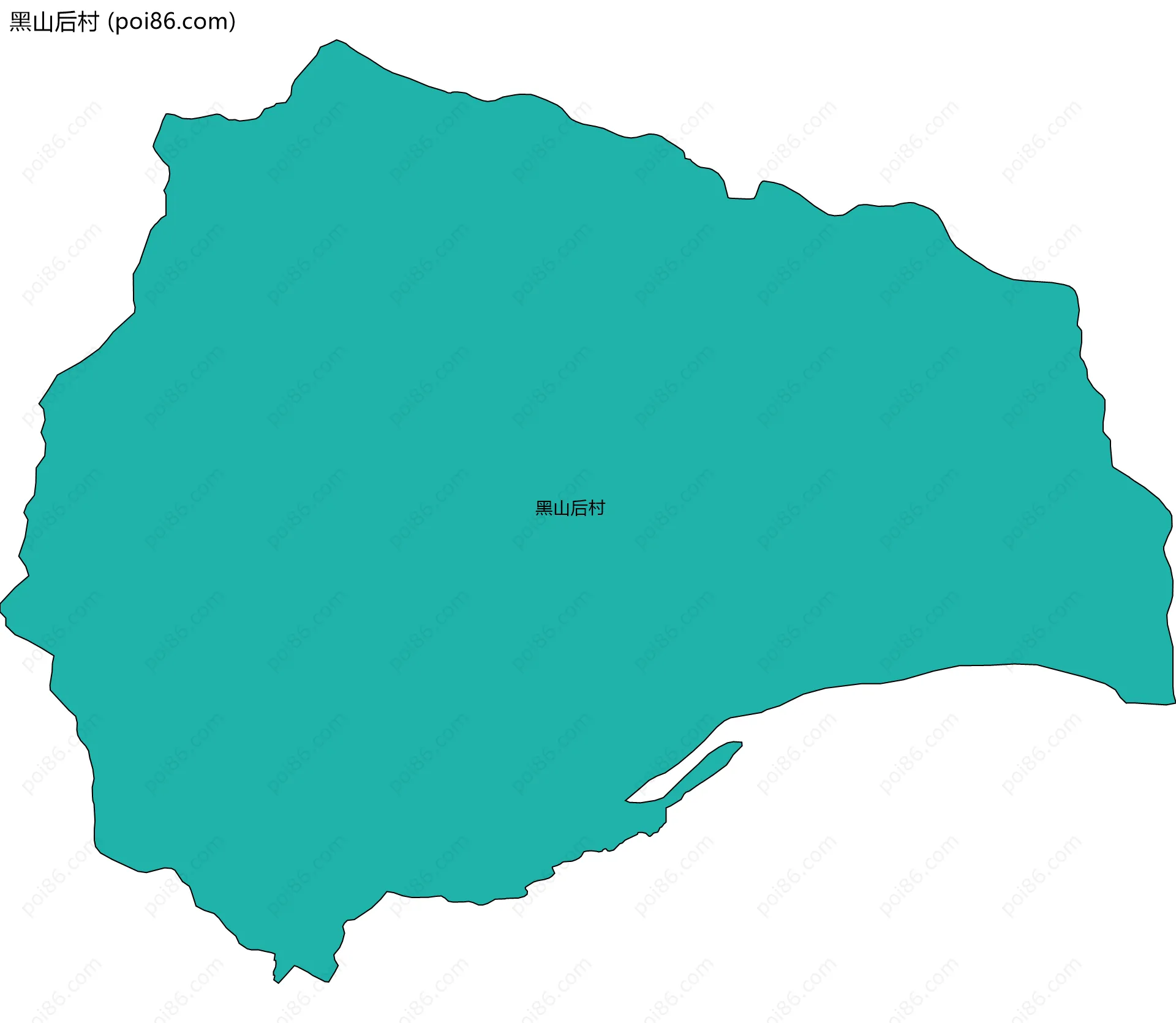 黑山后村边界地图